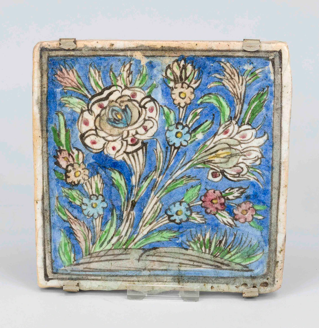 Persische Keramikfliese Qajar, 19