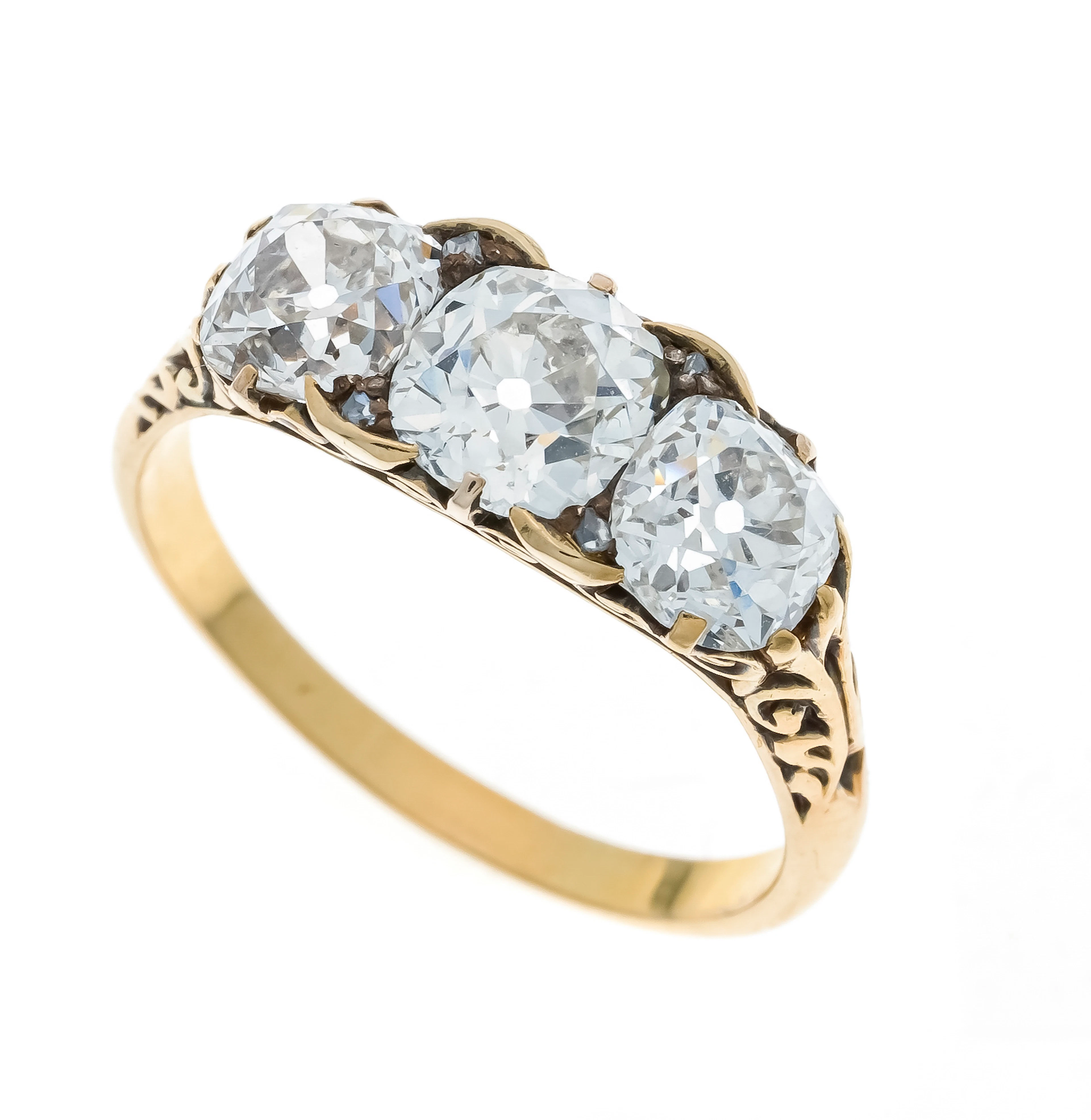 Altschliff-Diamant-Ring um 1880 G