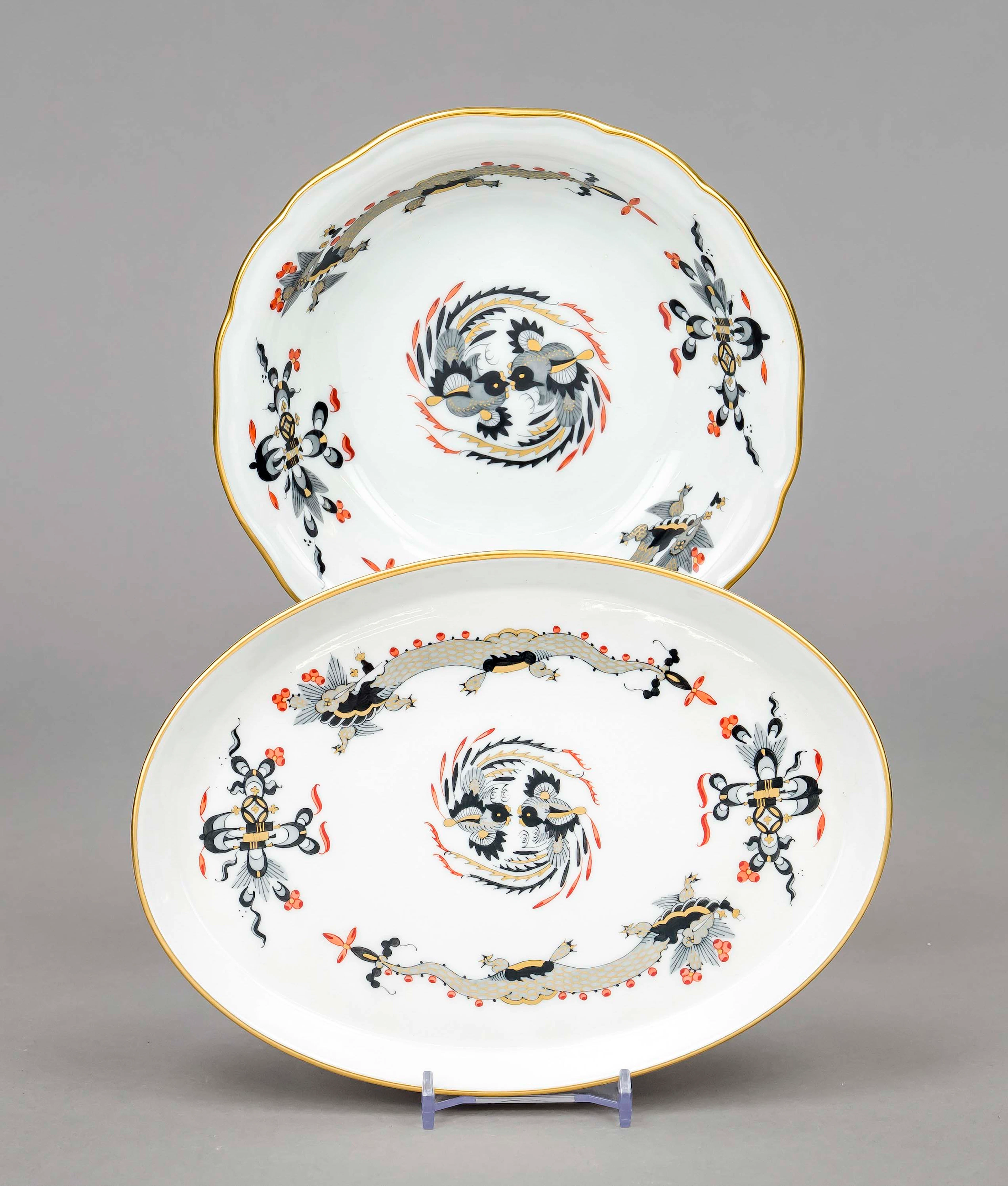 Tablett und Schale, Meissen, Mark