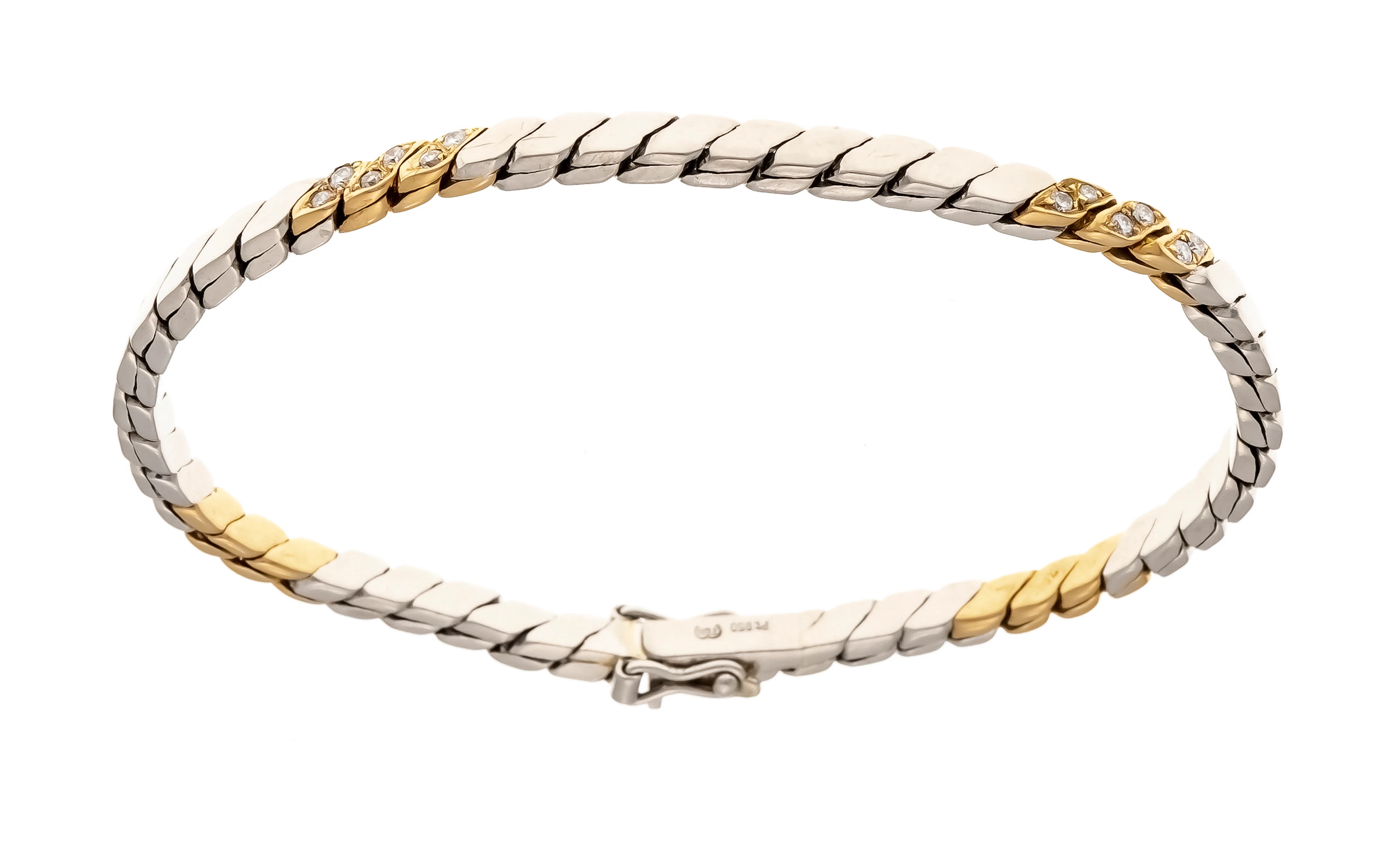 Massives Brillant-Armband Platin 950