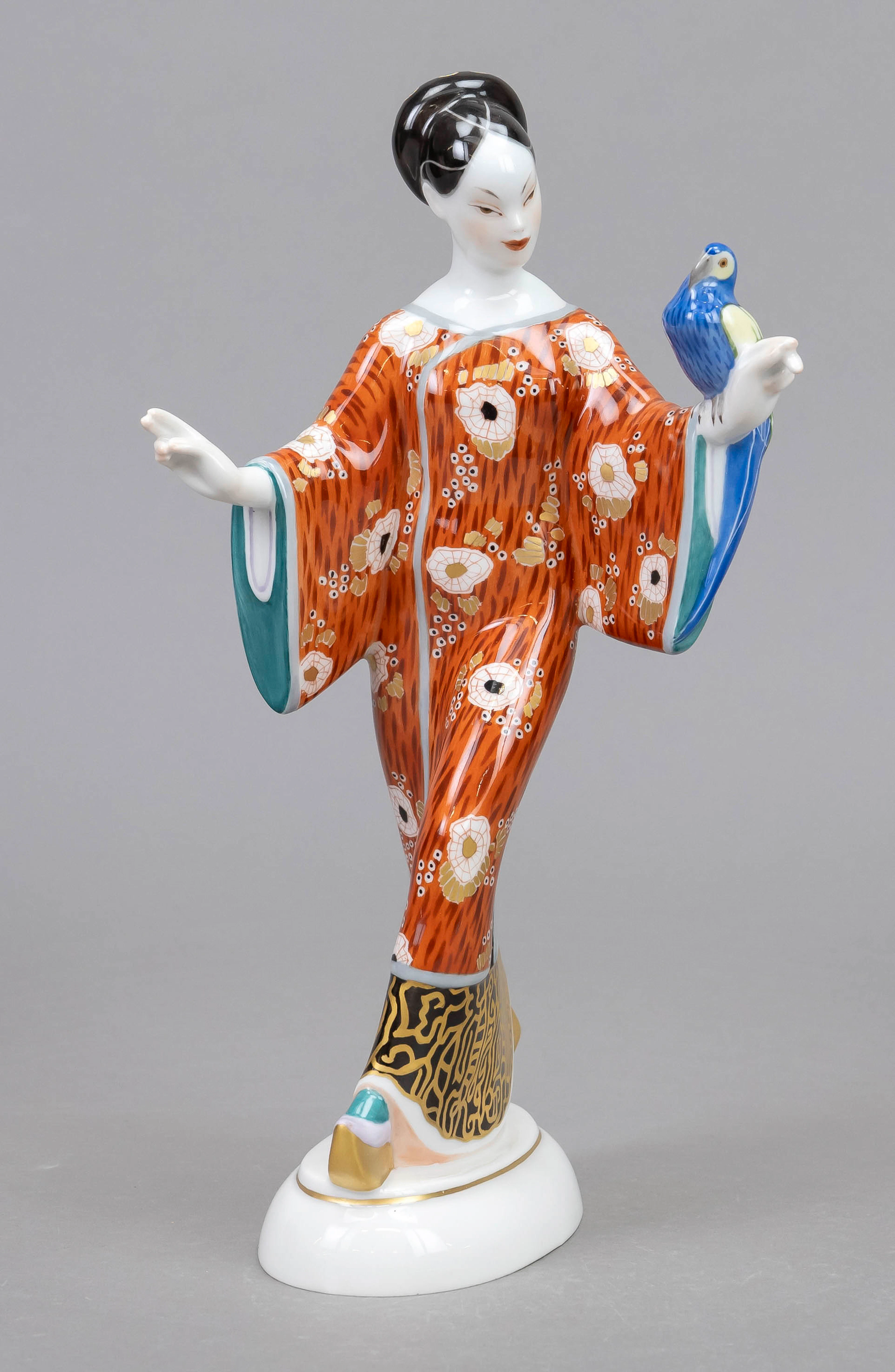 Jugendstil-Figur 'Chinesin mit Pa