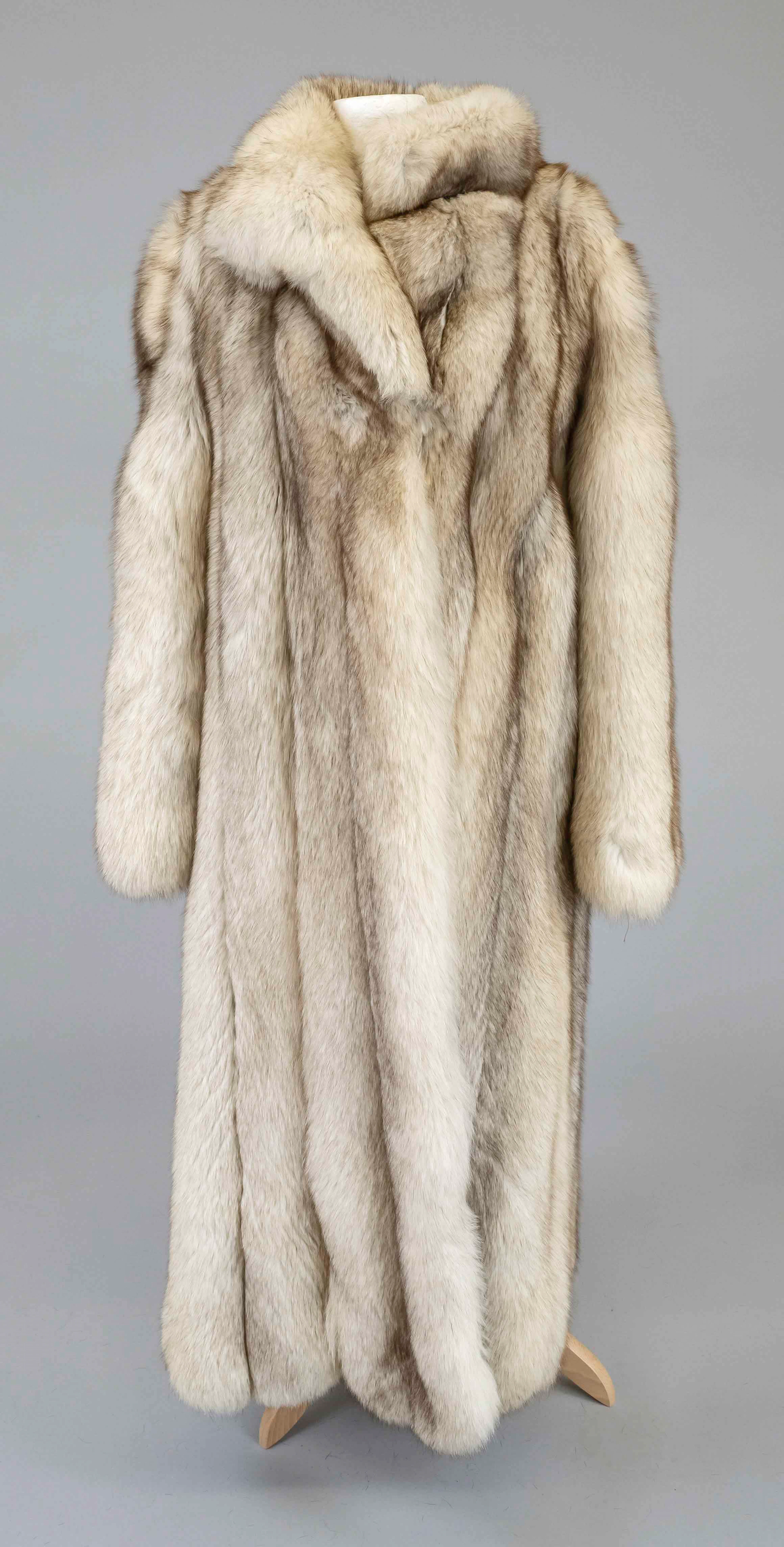 Langer Vintage Wintermantel, grau