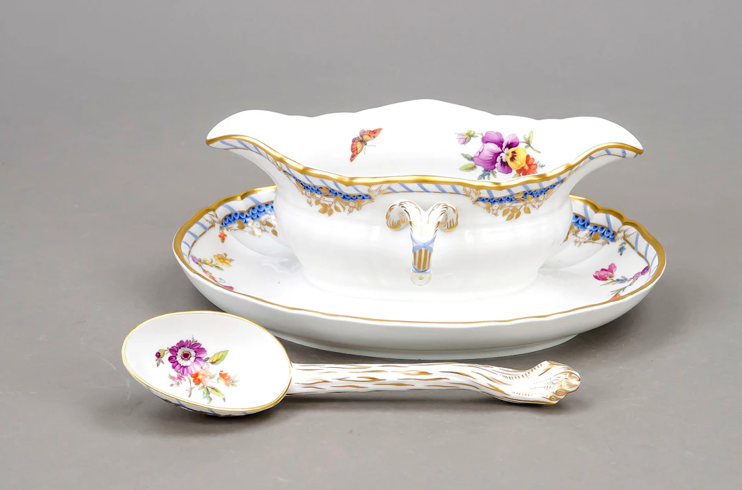 Saucière mit Löffel, KPM Berlin