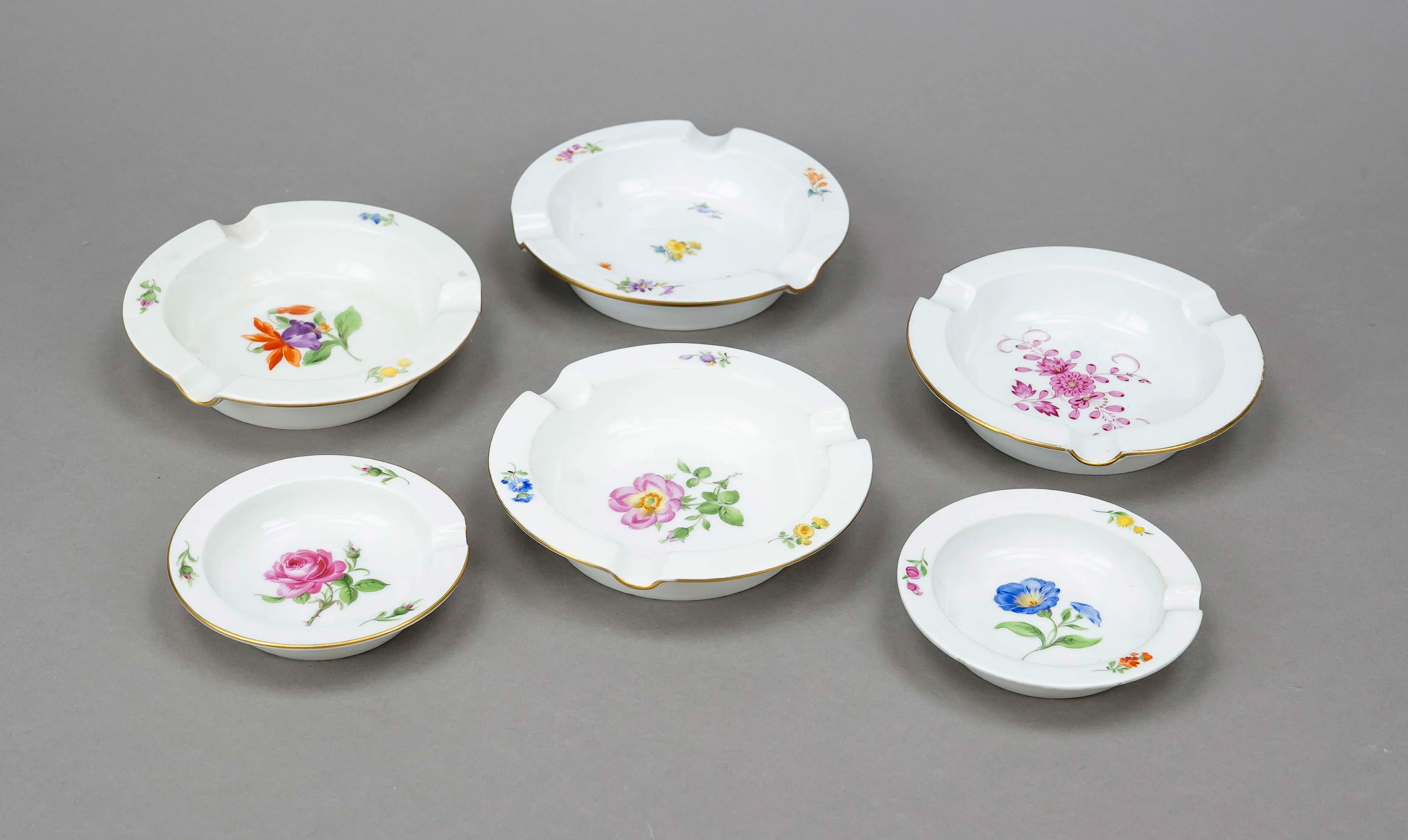 Sechs Ascher, Meissen, 20. Jh., 1.