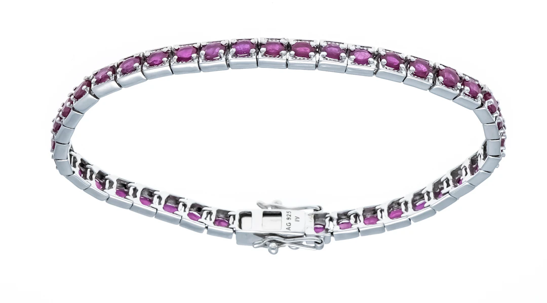 Harry Ivens Rubin Armband Silber
