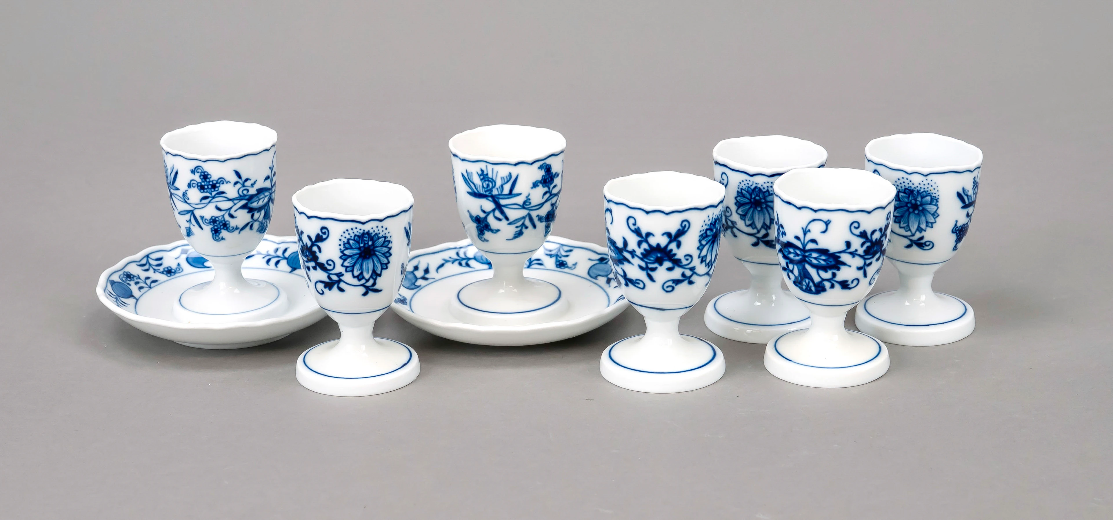 Sieben Eierbecher, Meissen, Marke