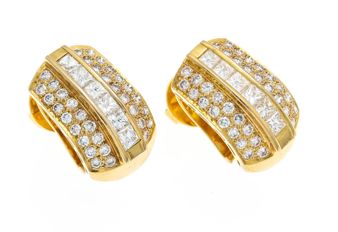 Brillant-Diamant-Clipohrstecker G