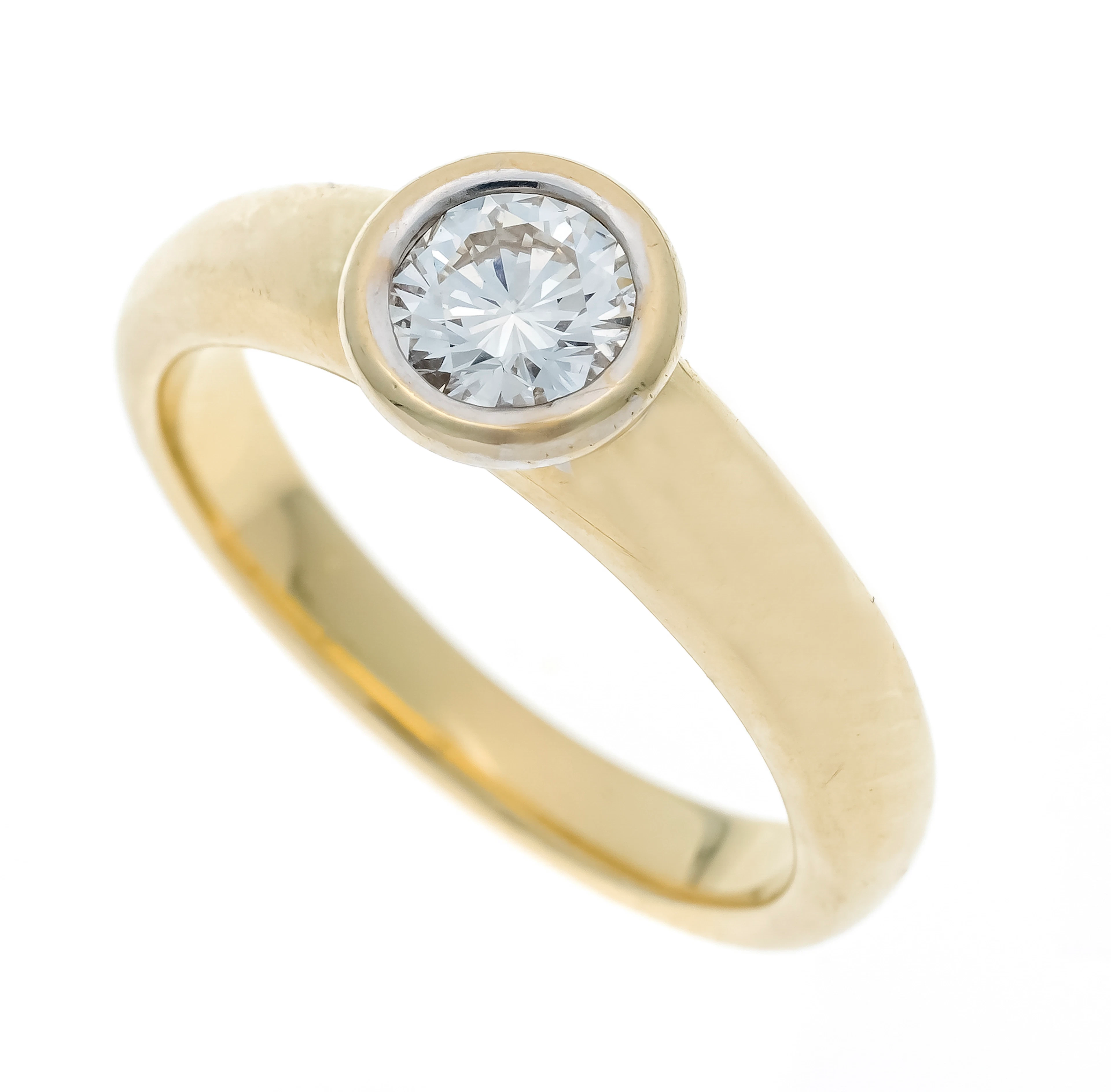 Solitär Brillant-Ring GG/WG 585/0