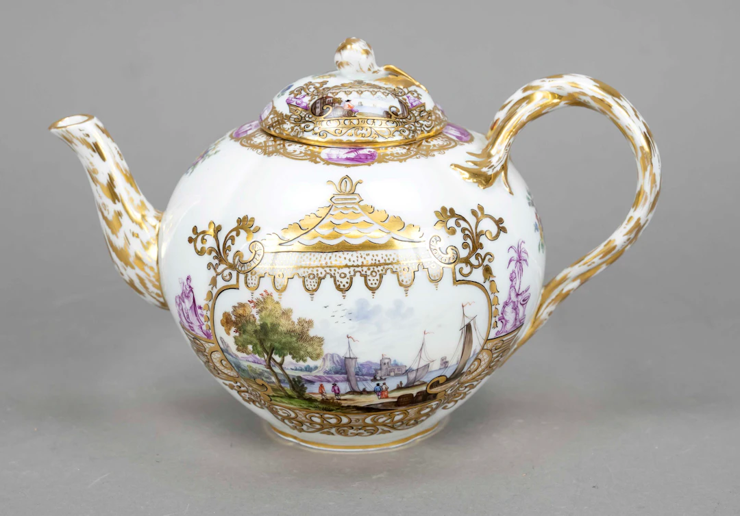 Teekanne, Meissen, Knaufschwerter