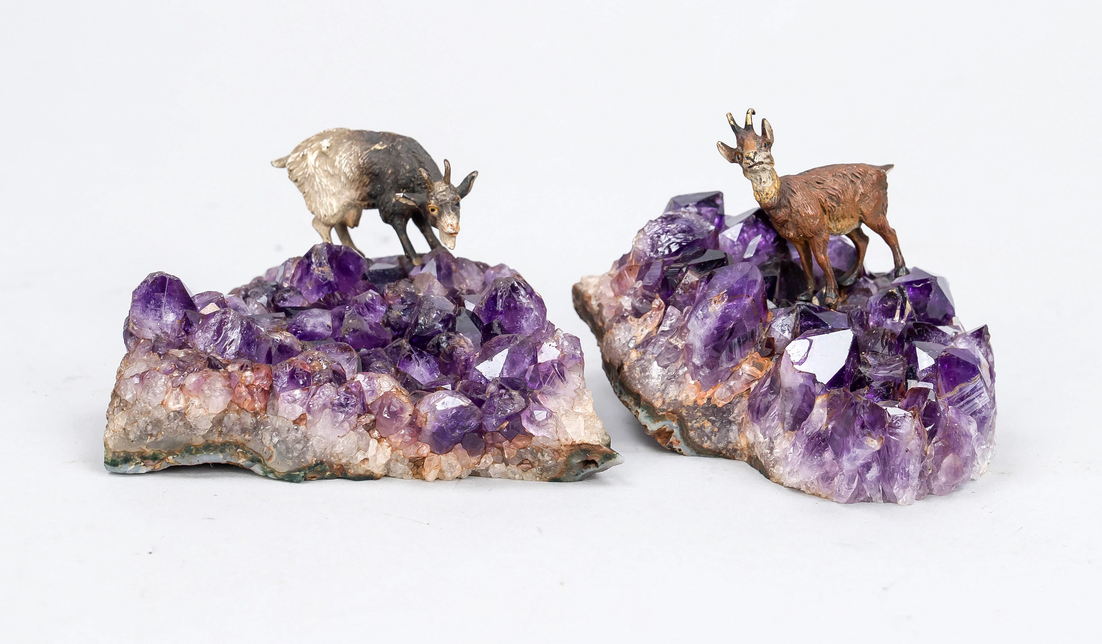 2 Gemsen auf Amethyst-Drusen, 20.