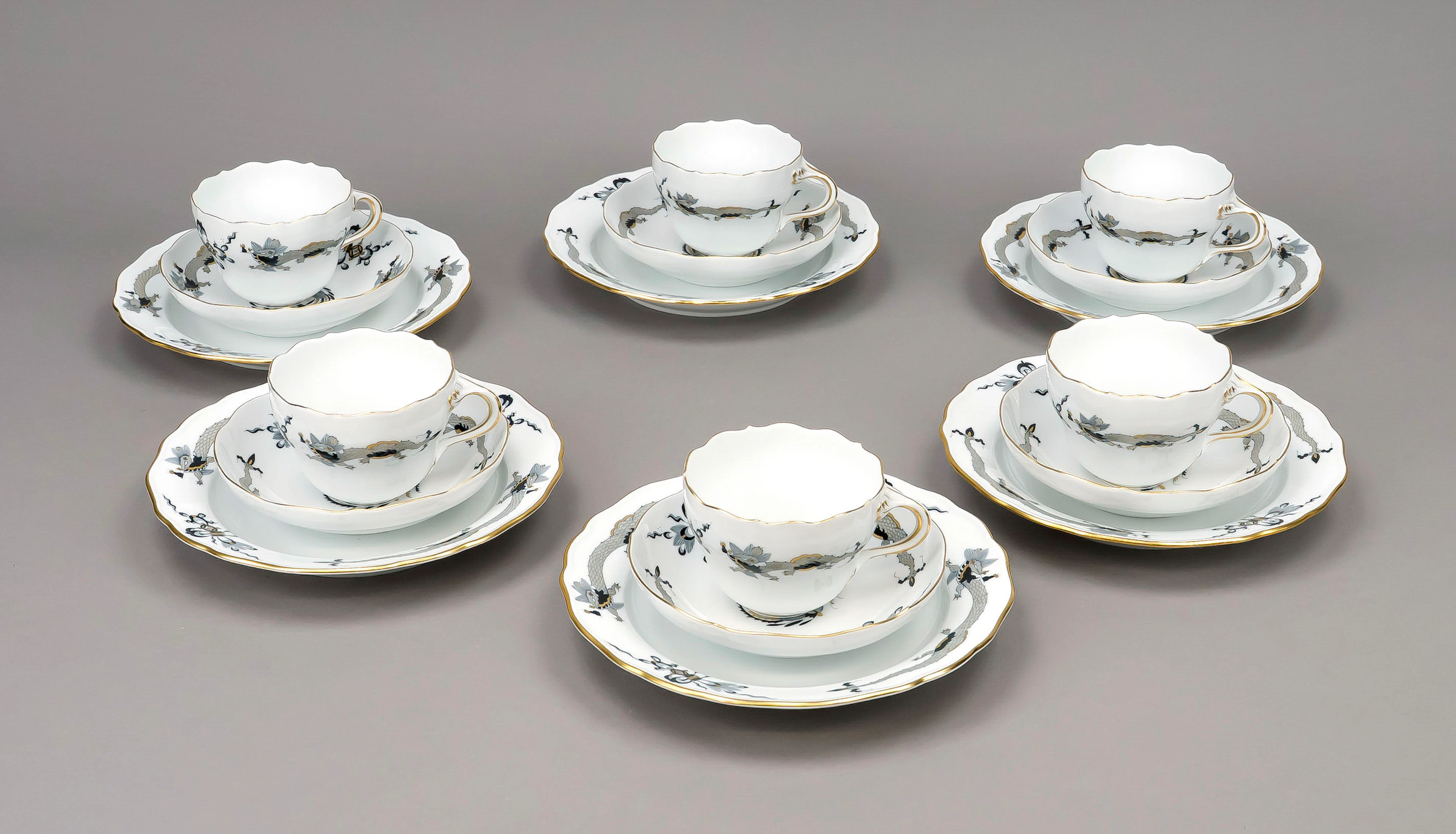6 Kaffeegedecke, 18-tlg., Meissen
