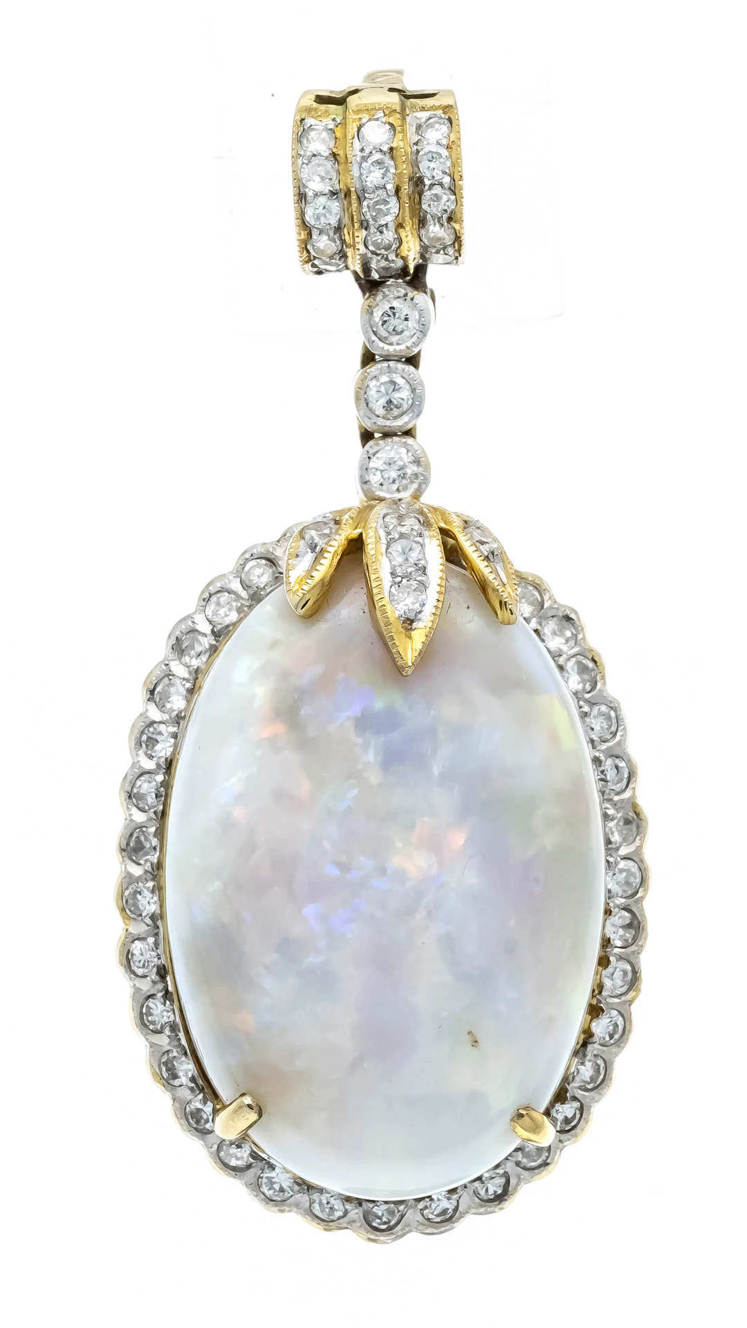 Opal-Brillant-Anhänger GG/WG 585/