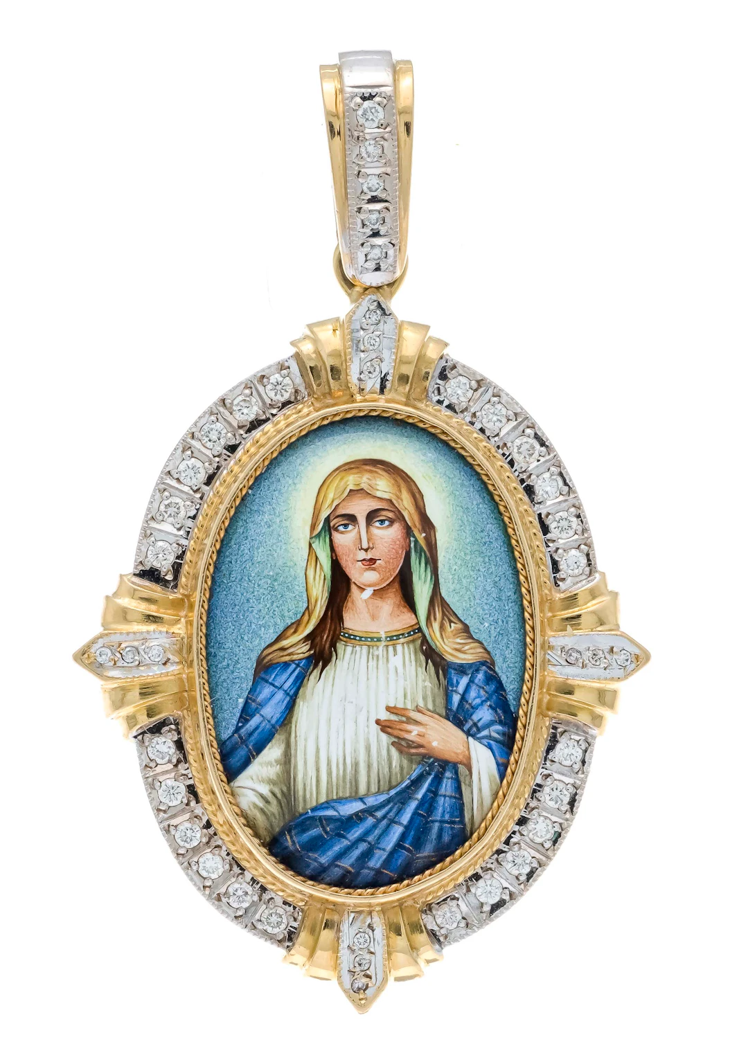 Fabergé Marien-Anhänger GG/WG 750