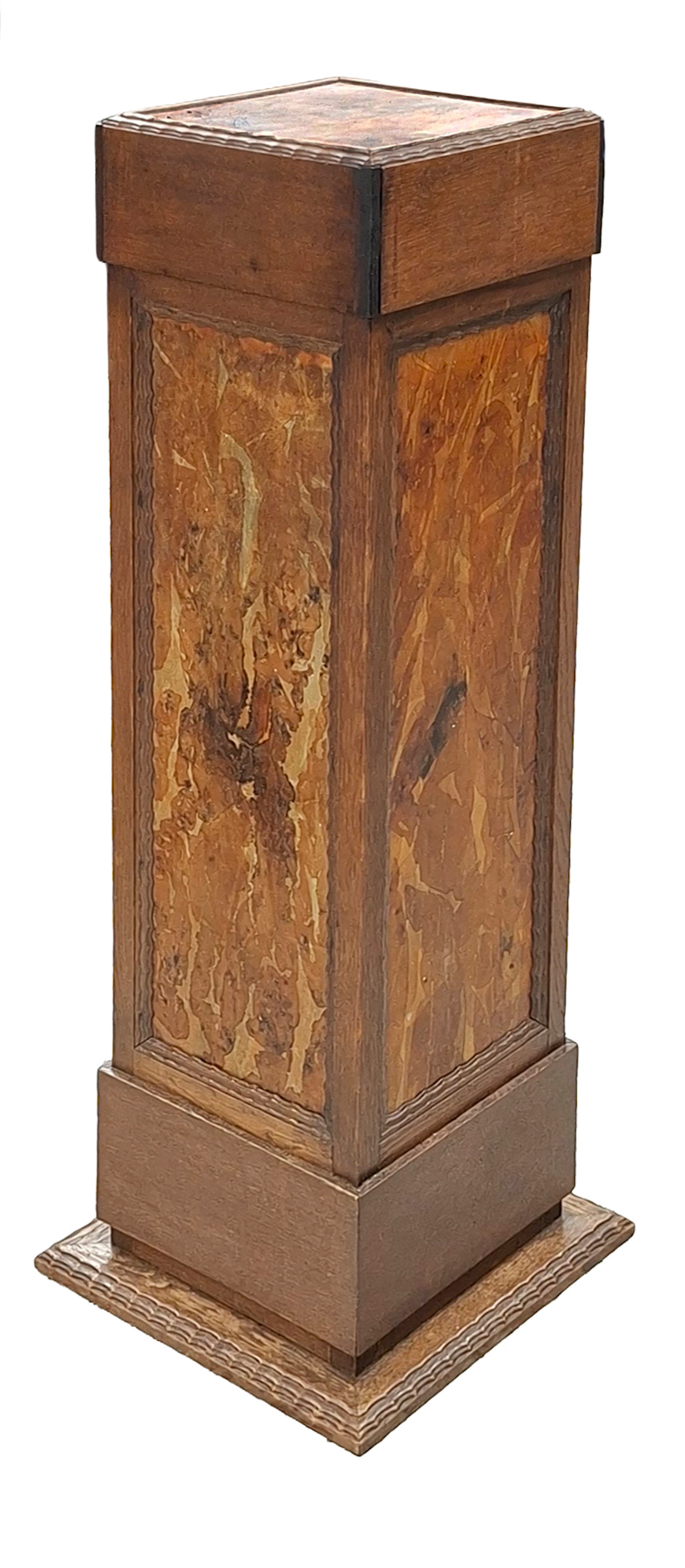 Säule, Anfang 20. Jh., Eiche. Qua