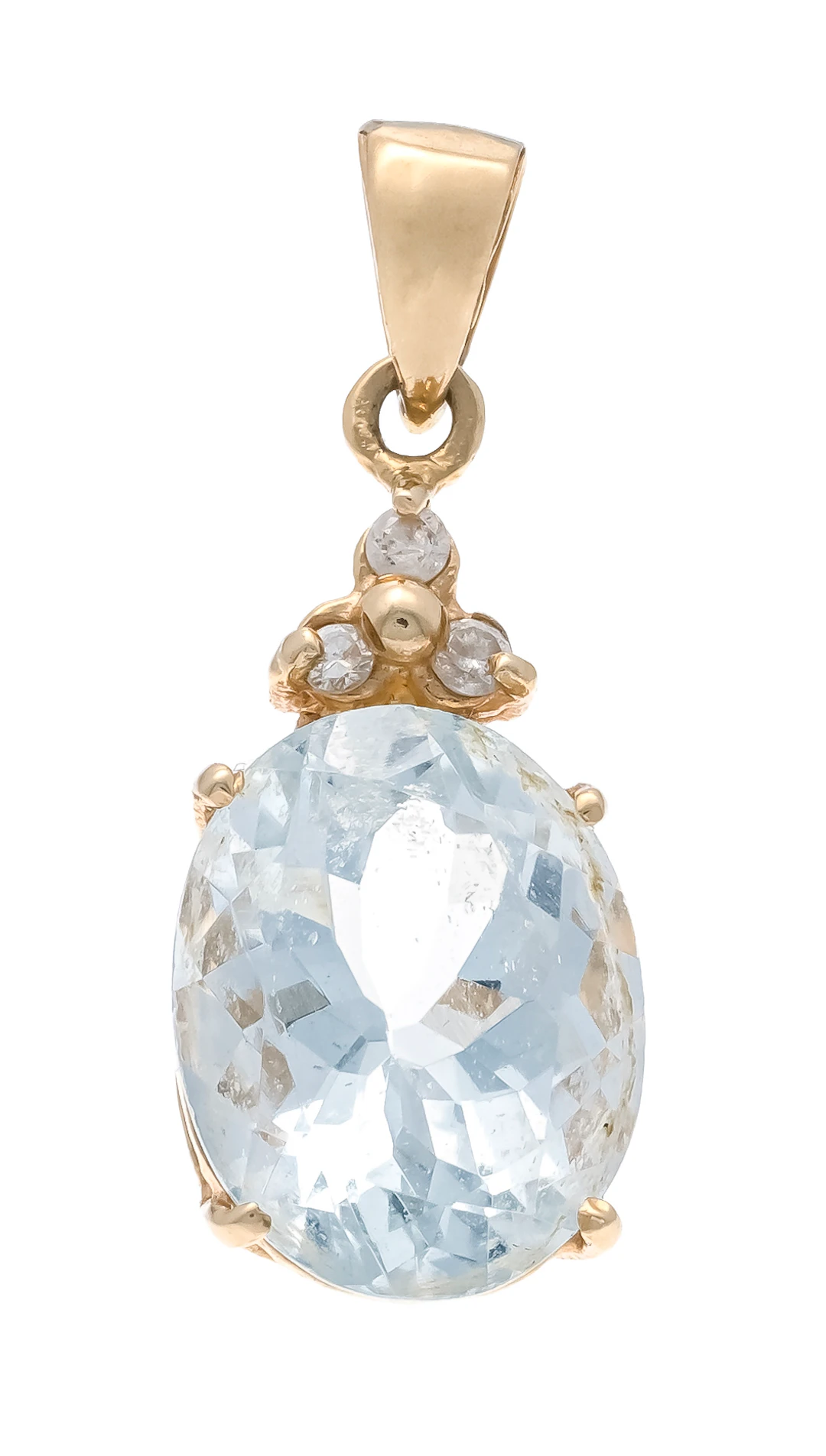 Aquamarin-Diamant-Anhänger GG 585