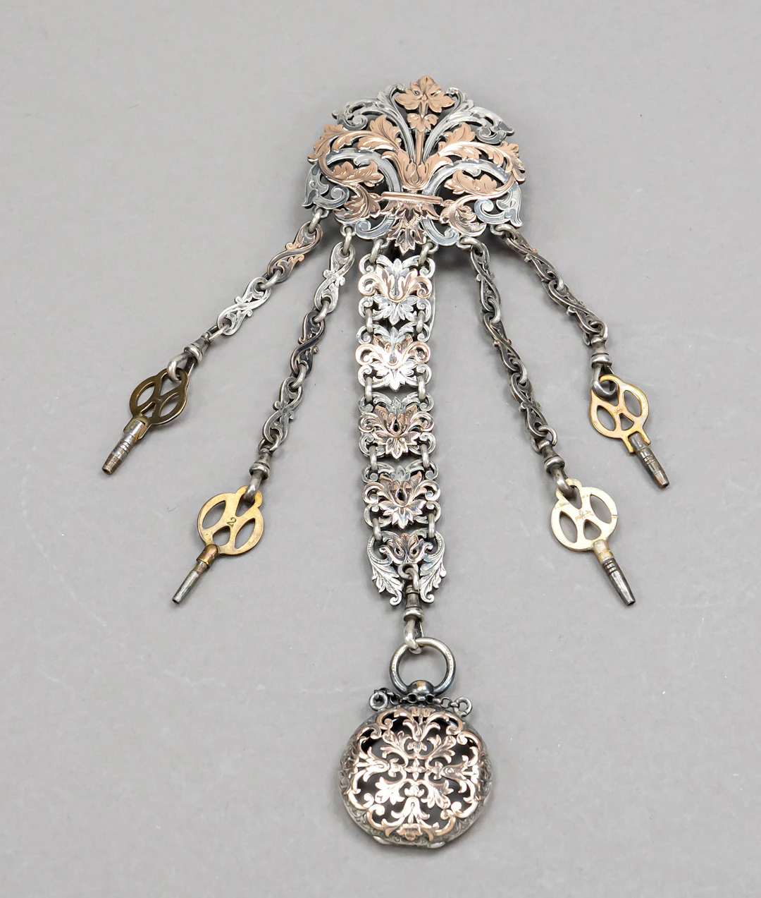 Chatelaine, um 1900, Silber geprü