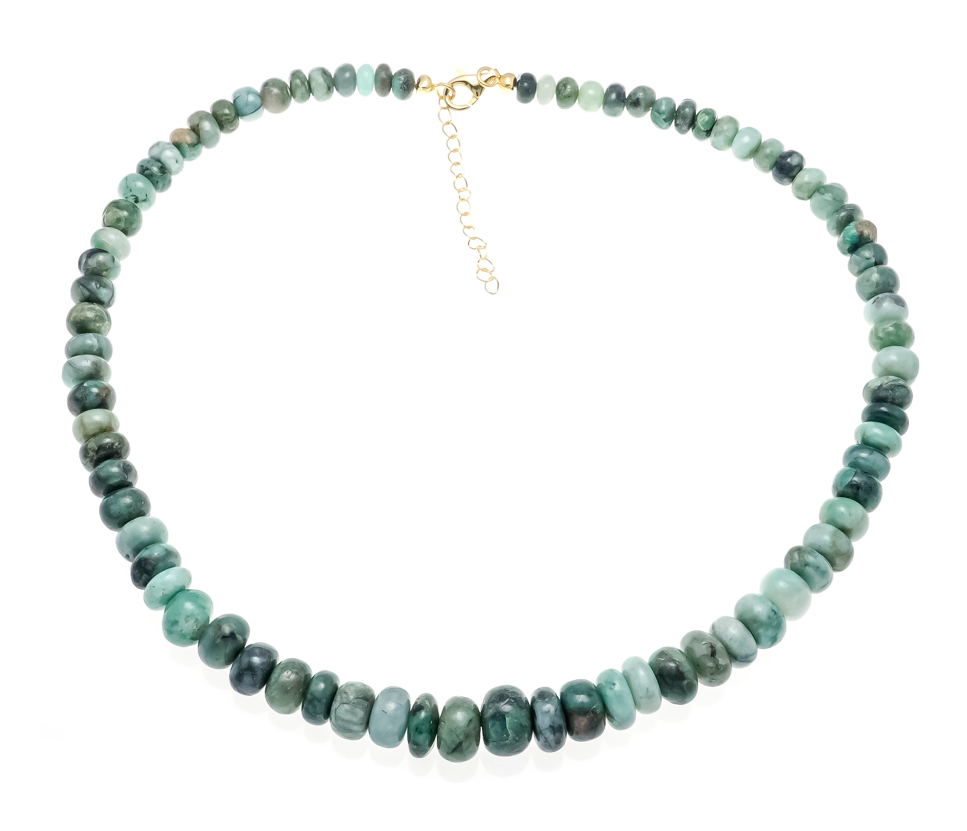 Smaragd-Collier mit Karabiner und