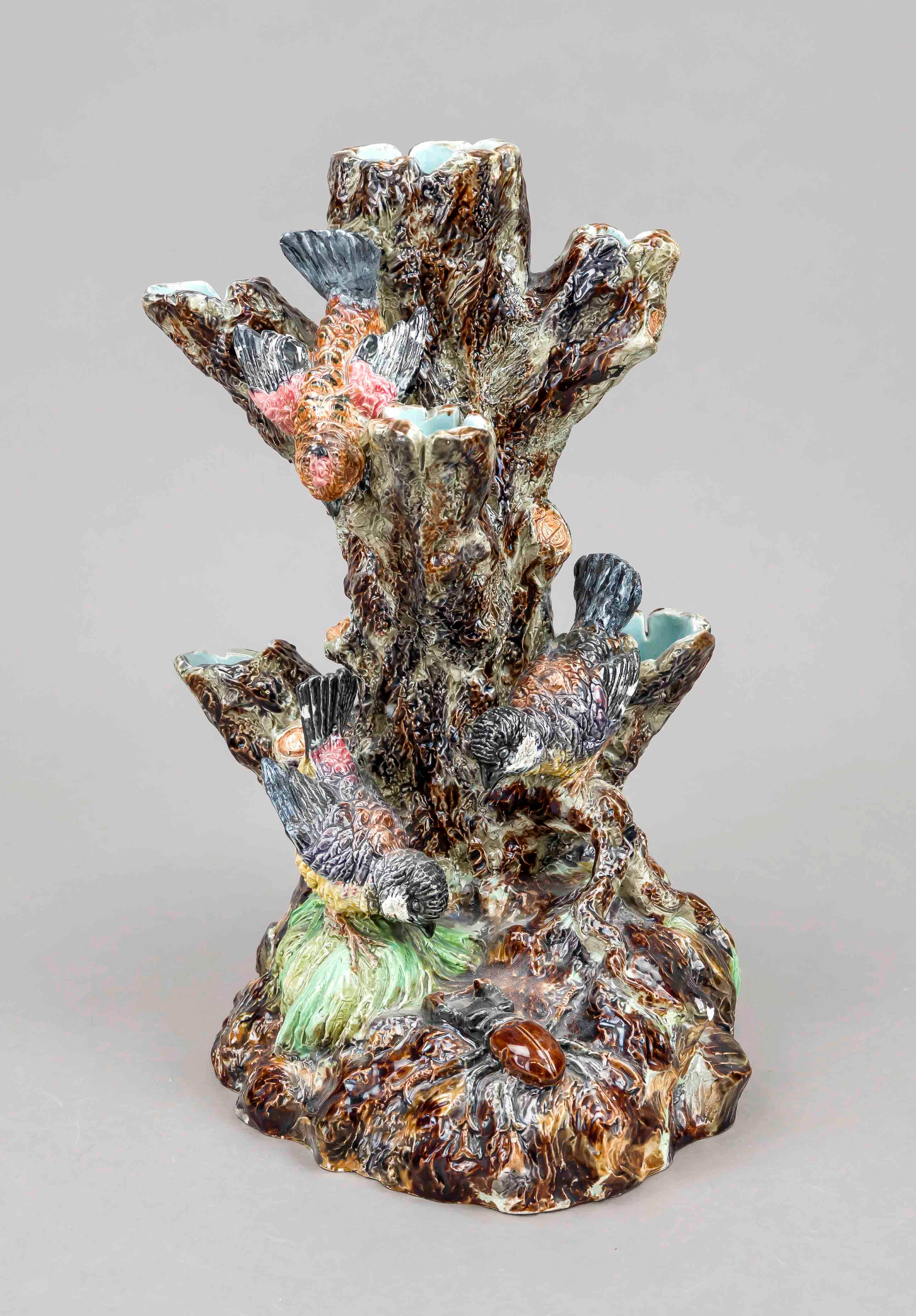 Majolika-Steckvase, w. Ley&Weider