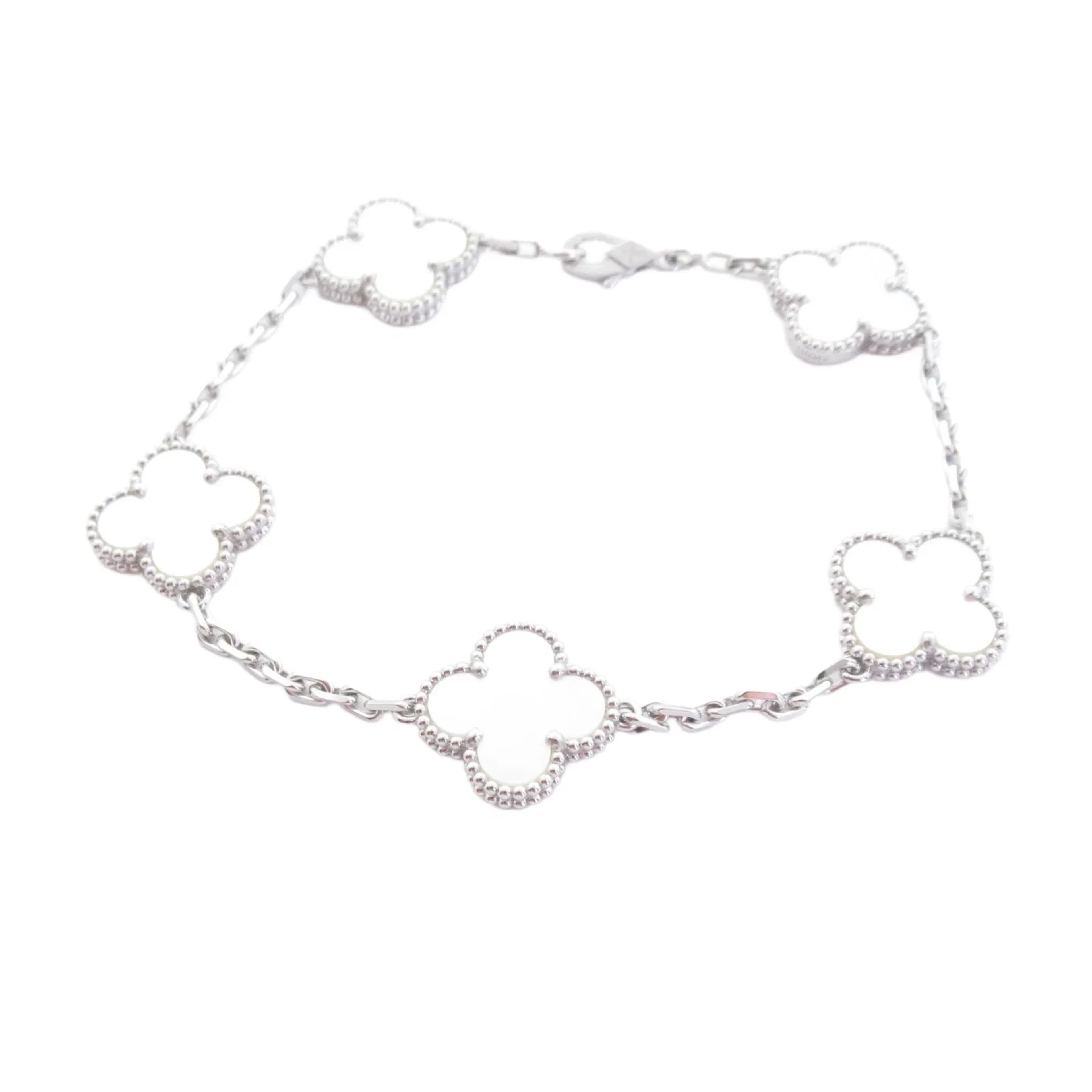 Van Cleef & Arpels Vintage Alhambra White Mother of Pearl 18K White
