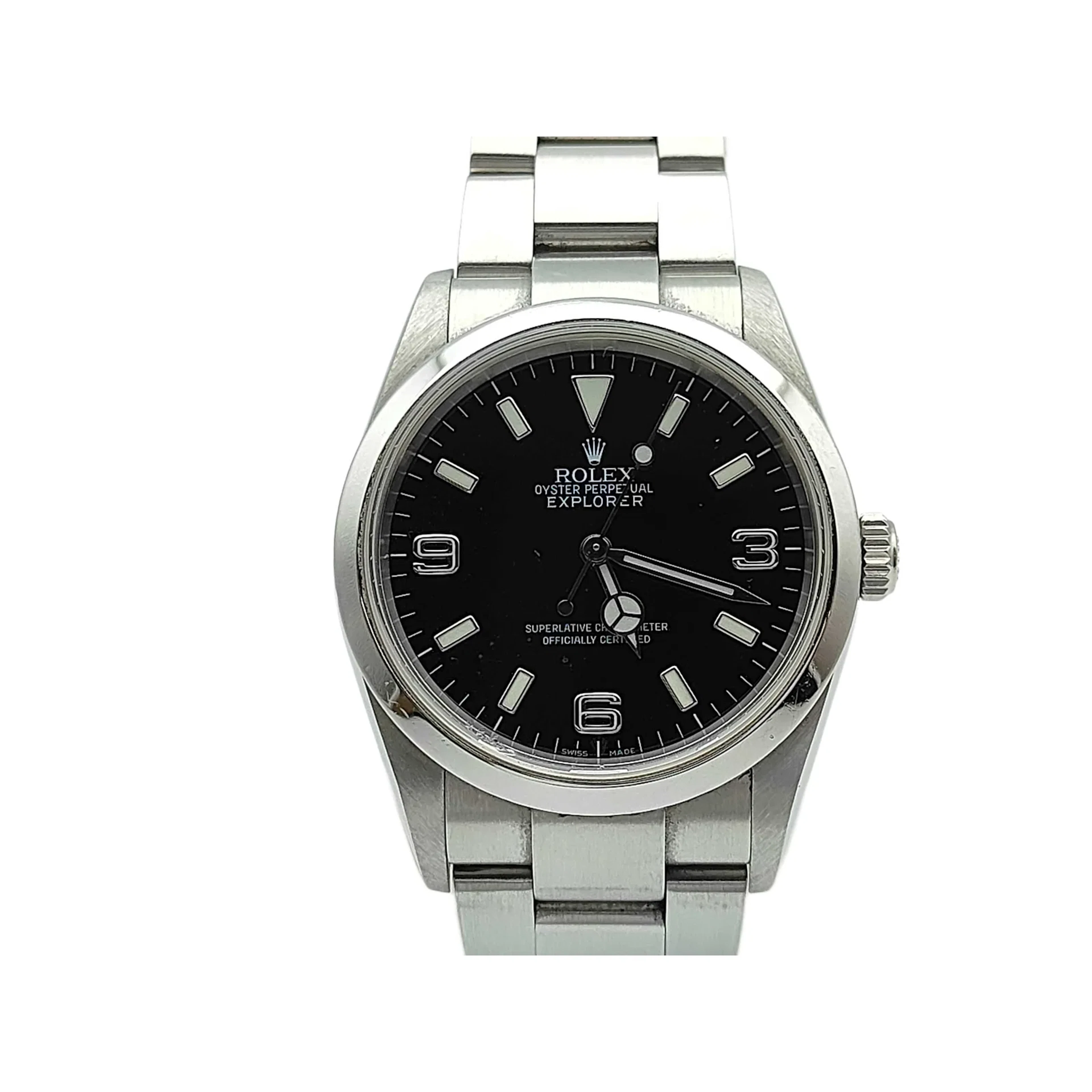 Rolex Oyster Perpetual Explorer Model 114270 Black Dial Steel Mens Watch