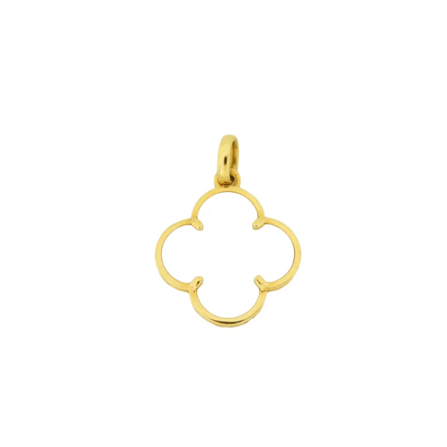 Van Cleef & Arpels Alhambra White Mother of Pearl 18K Gold Pendant