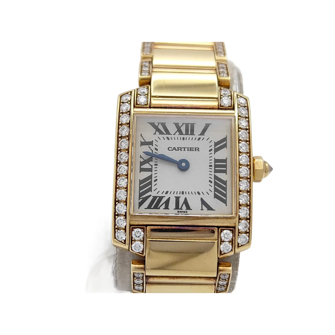 Cartier Tank Francaise Women's 18K Gold Diamond Quartz Watch W50002N2