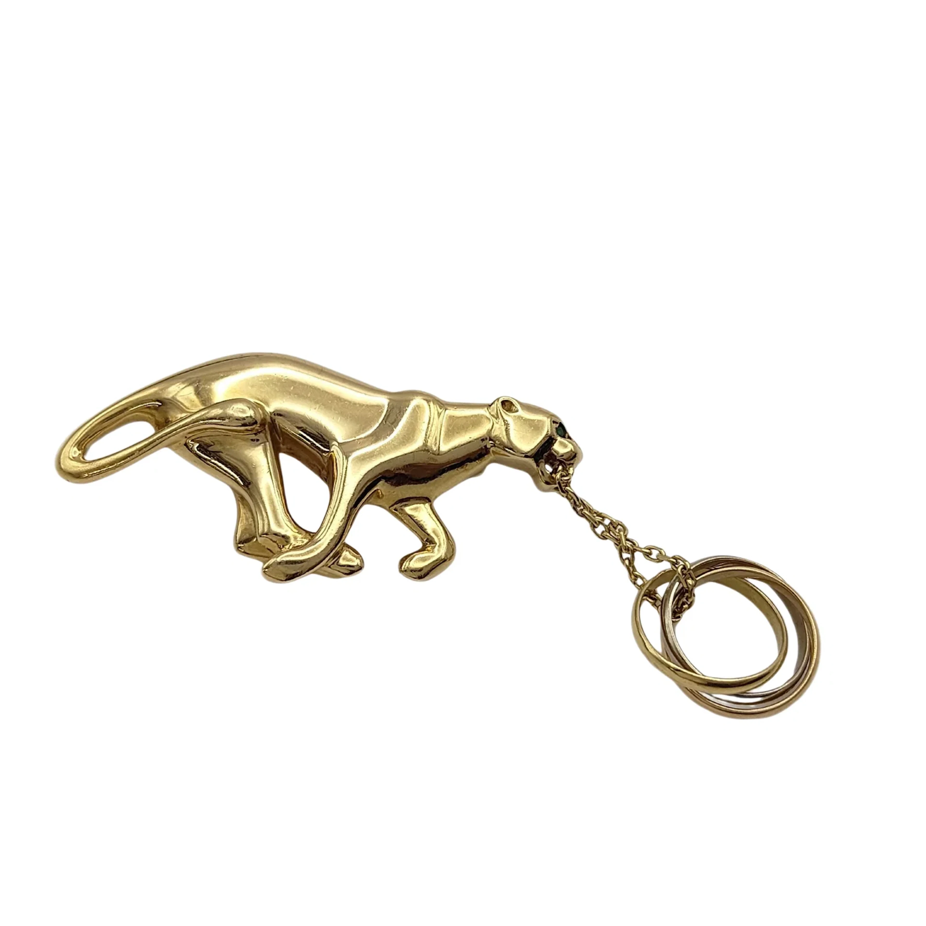 Cartier Panthere Trinity 18K Yellow Gold Vintage Pin Brooch