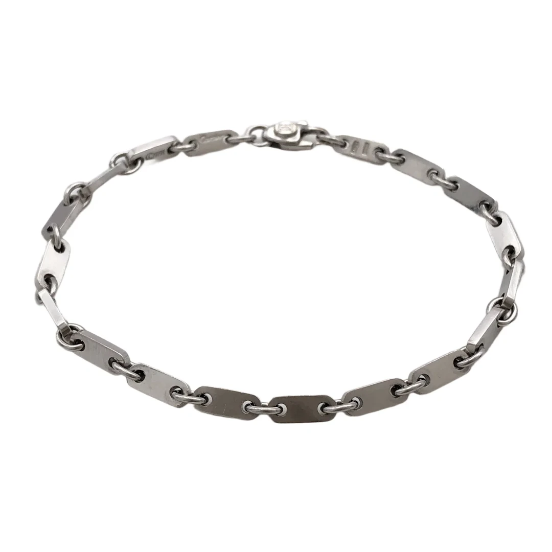 Cartier Vintage Unique Mariner Link 18K White Gold Bracelet