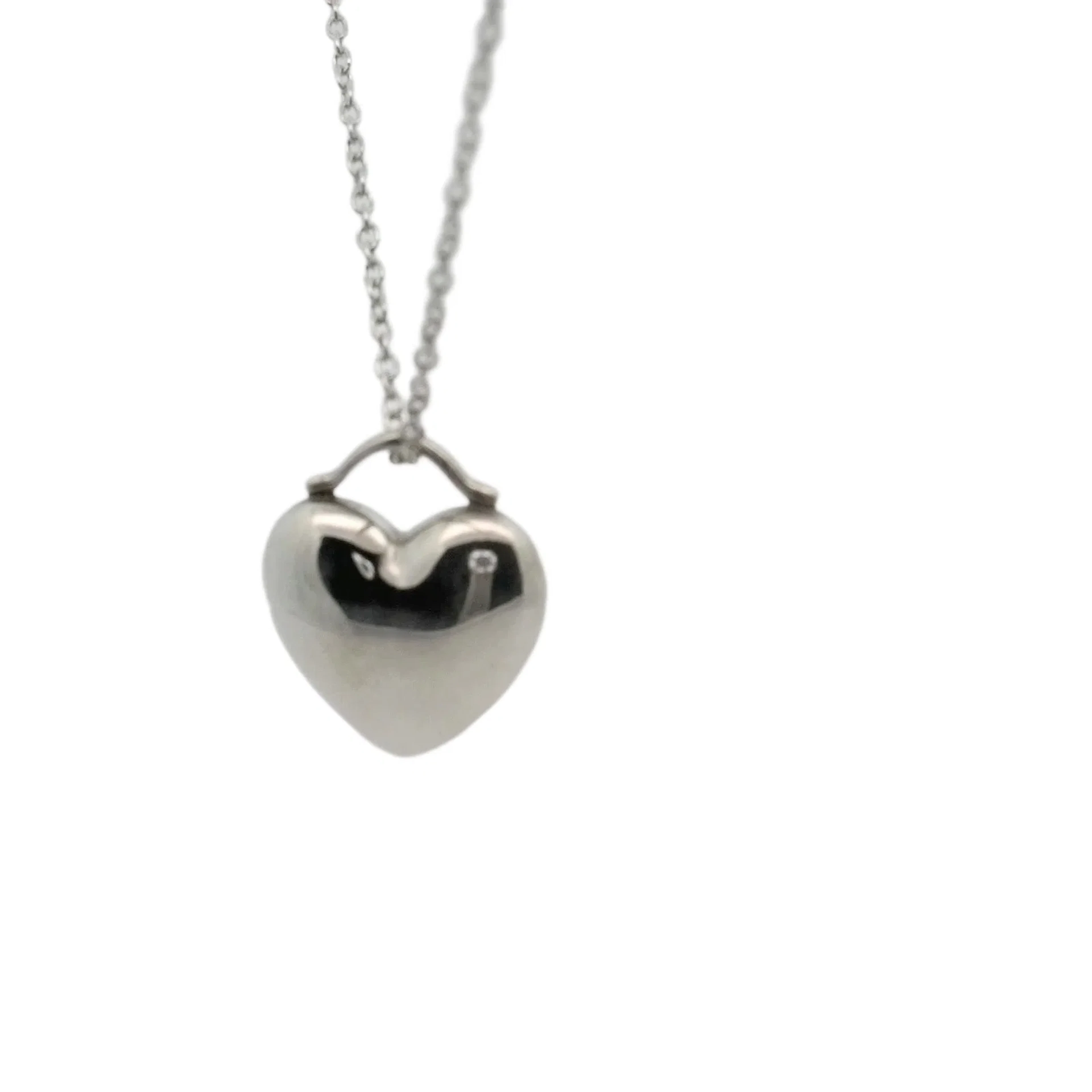 Tiffany & Co. Sterling Silver Heart Locket Necklace