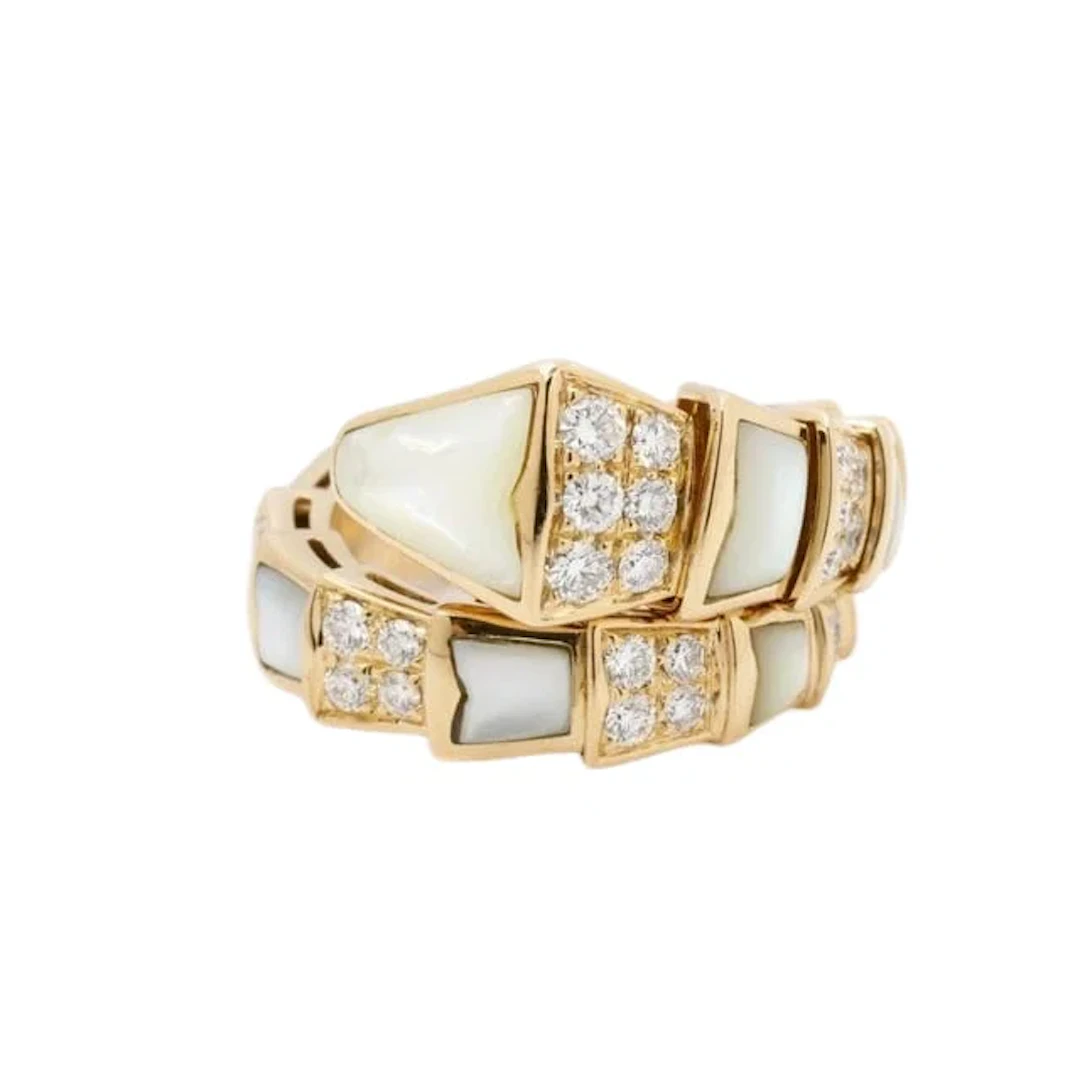 Bulgari Bvlgari Serpenti Diamond & White Mother of Pearl Viper 18K