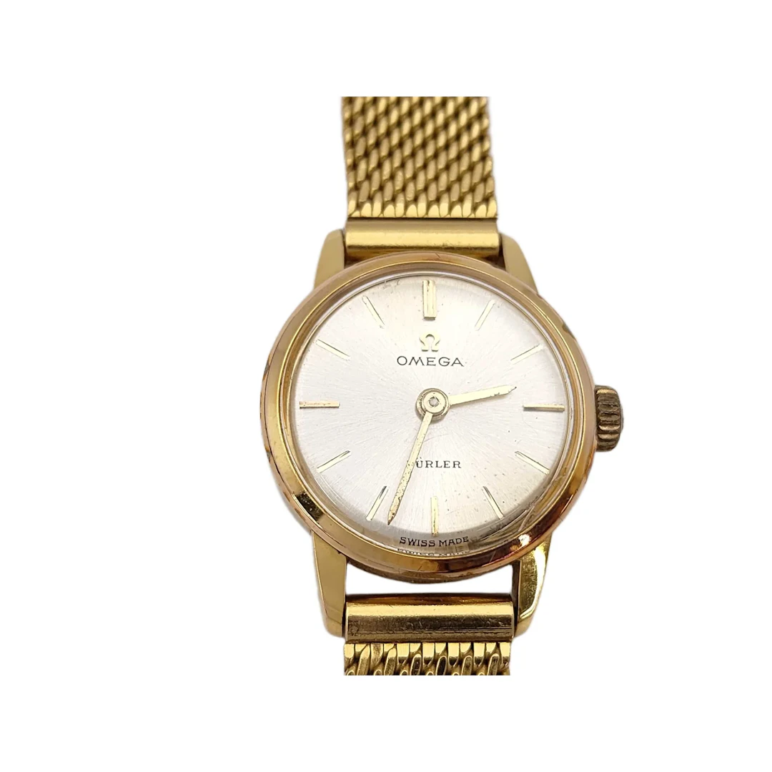 Omega Handwound Womens Vintage Watch with Aftermarket Strap