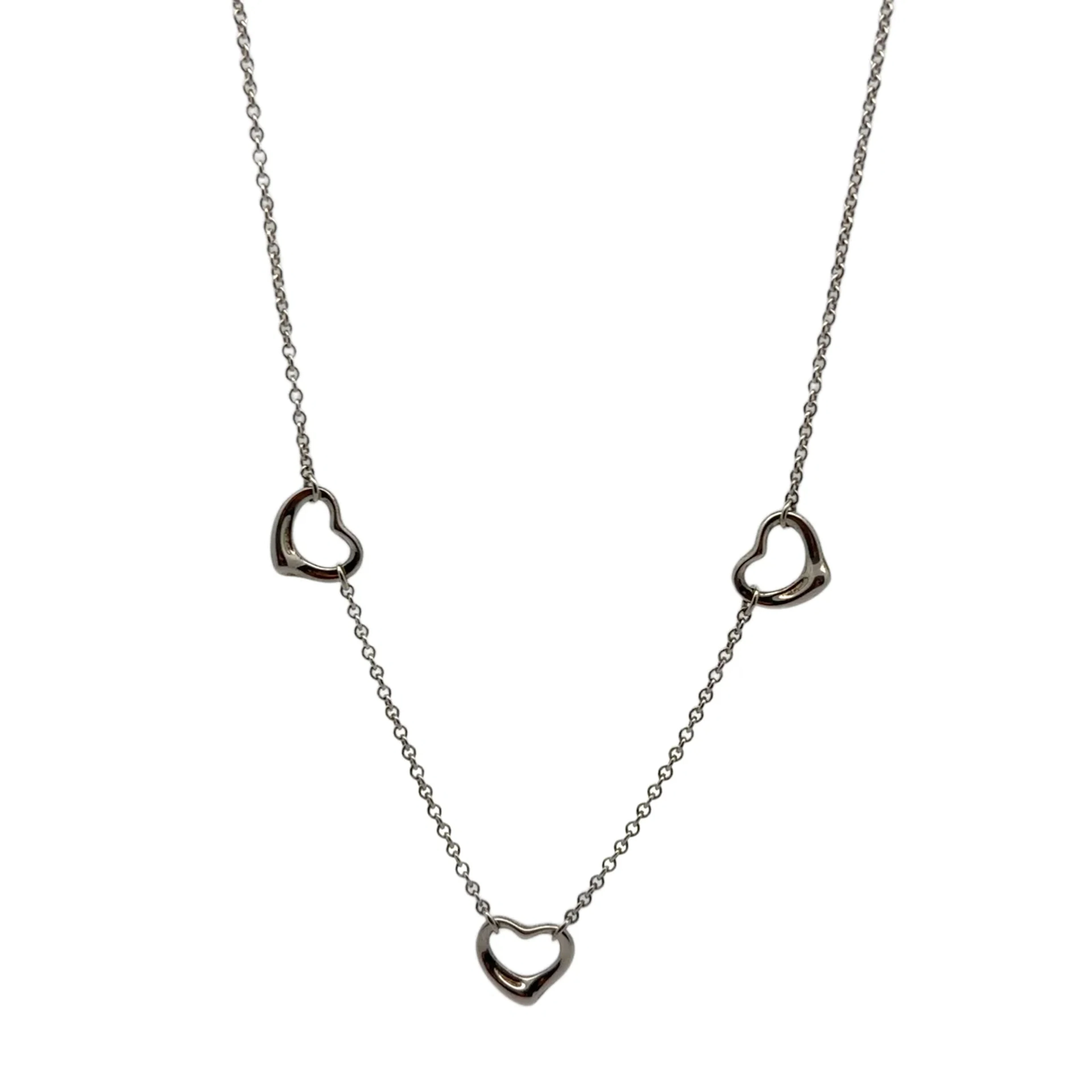 Tiffany & Co. Triple Heart Sterling Silver Necklace