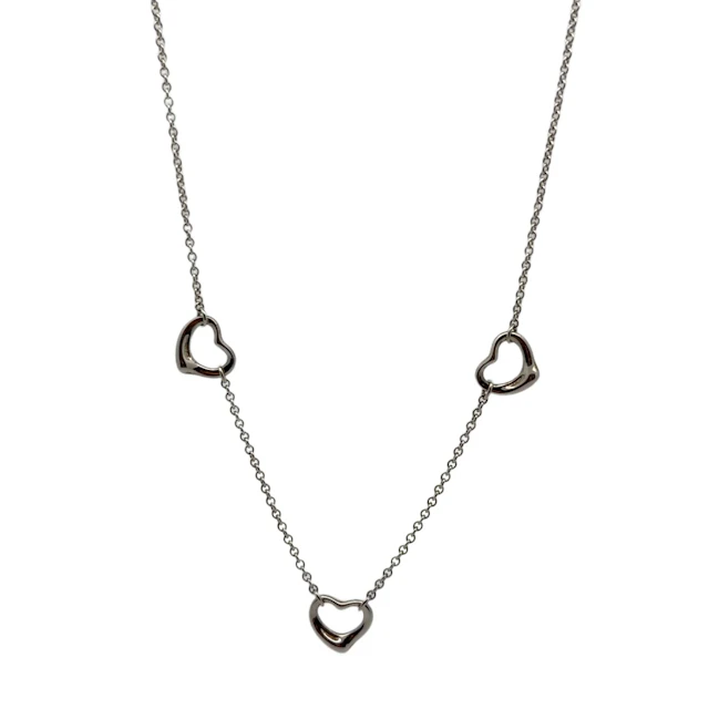 Tiffany & Co. Triple Heart Sterling Silver Necklace