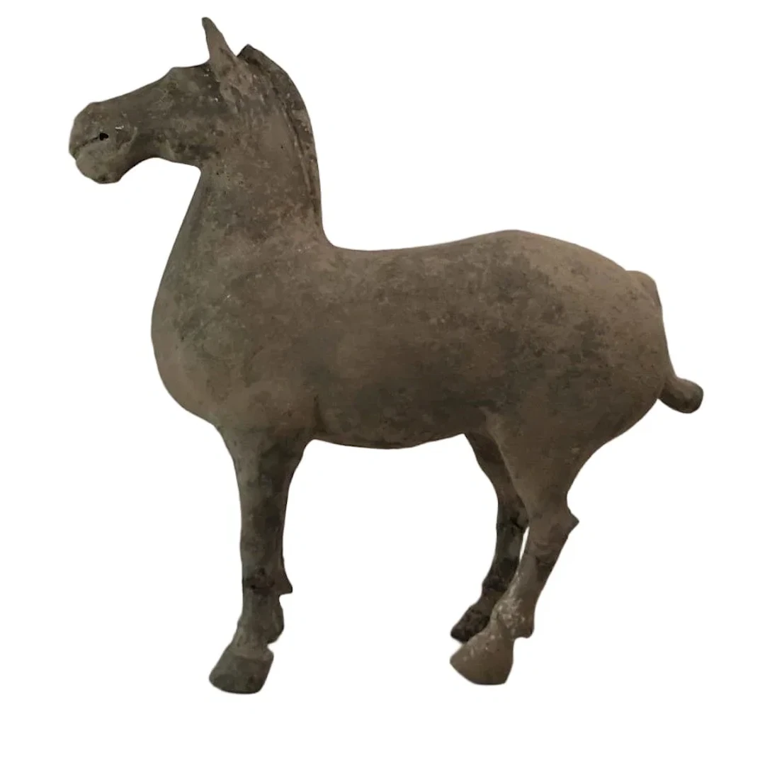 Genuine Antique Han Dynasty Grey Horse Sculpture