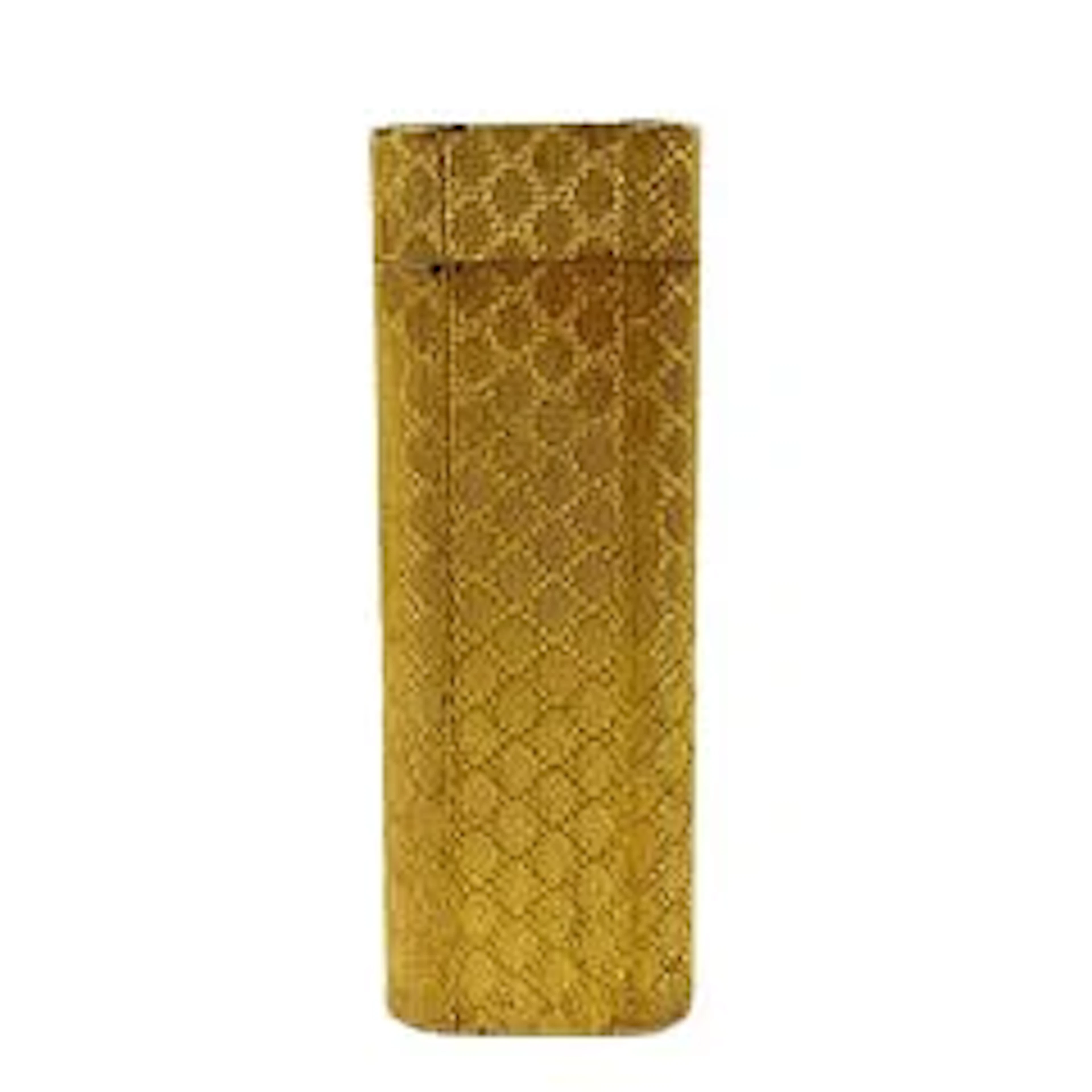 Cartier Vintage Gold-Tone Textured Geometric Pattern Lighter