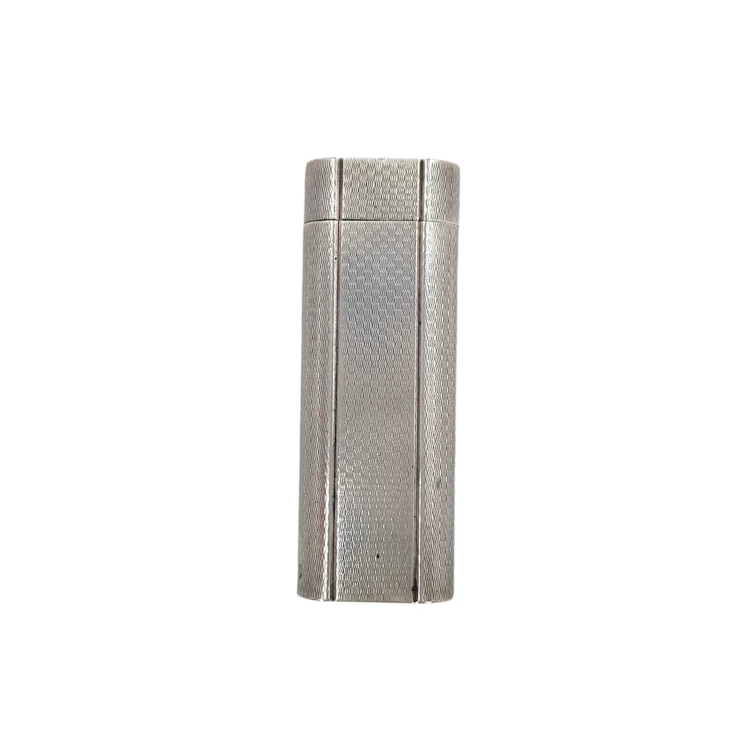 Cartier Vintage Silver Tone Textured Metal Lighter, Swiss Made