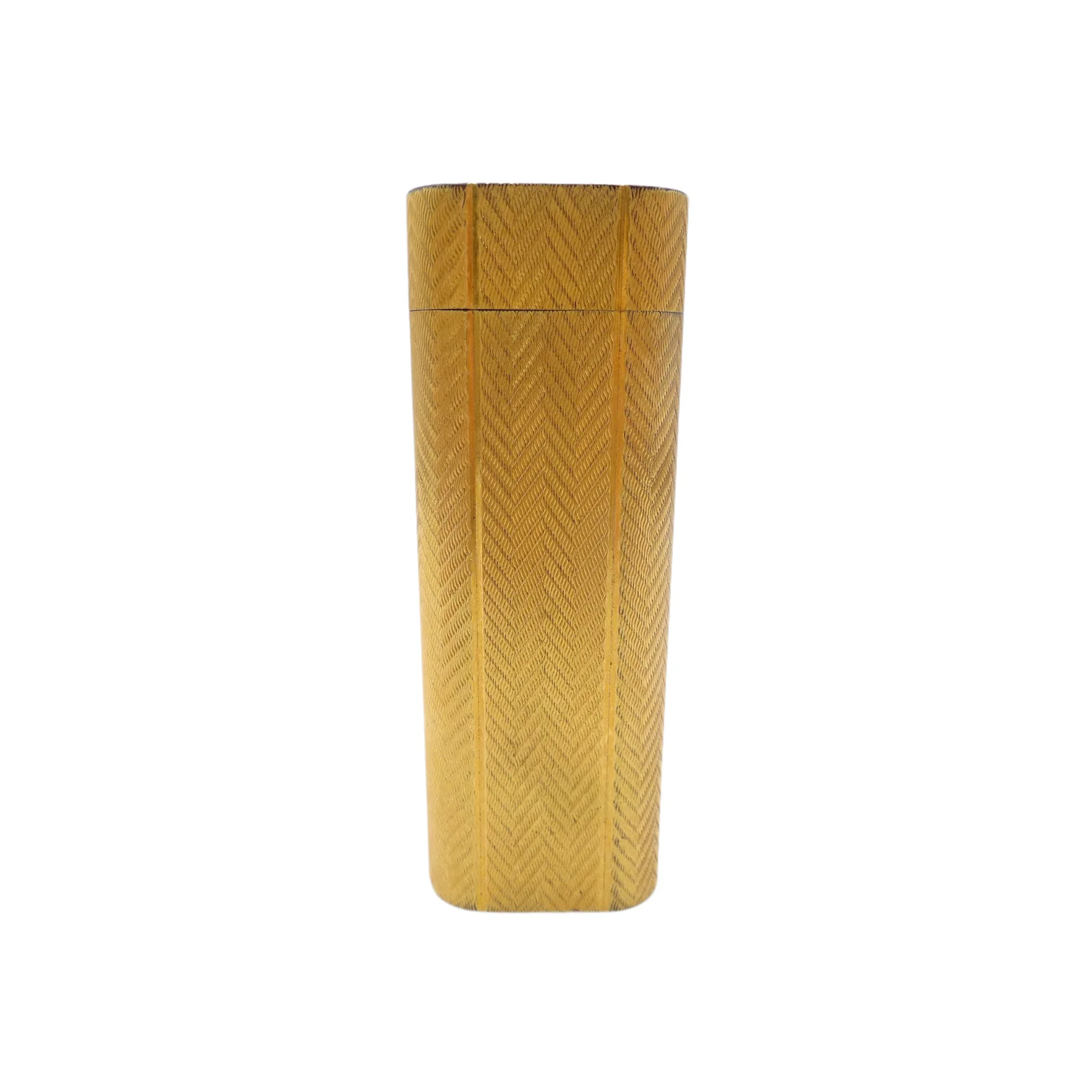 Cartier Gold Tone Textured Metal Lighter