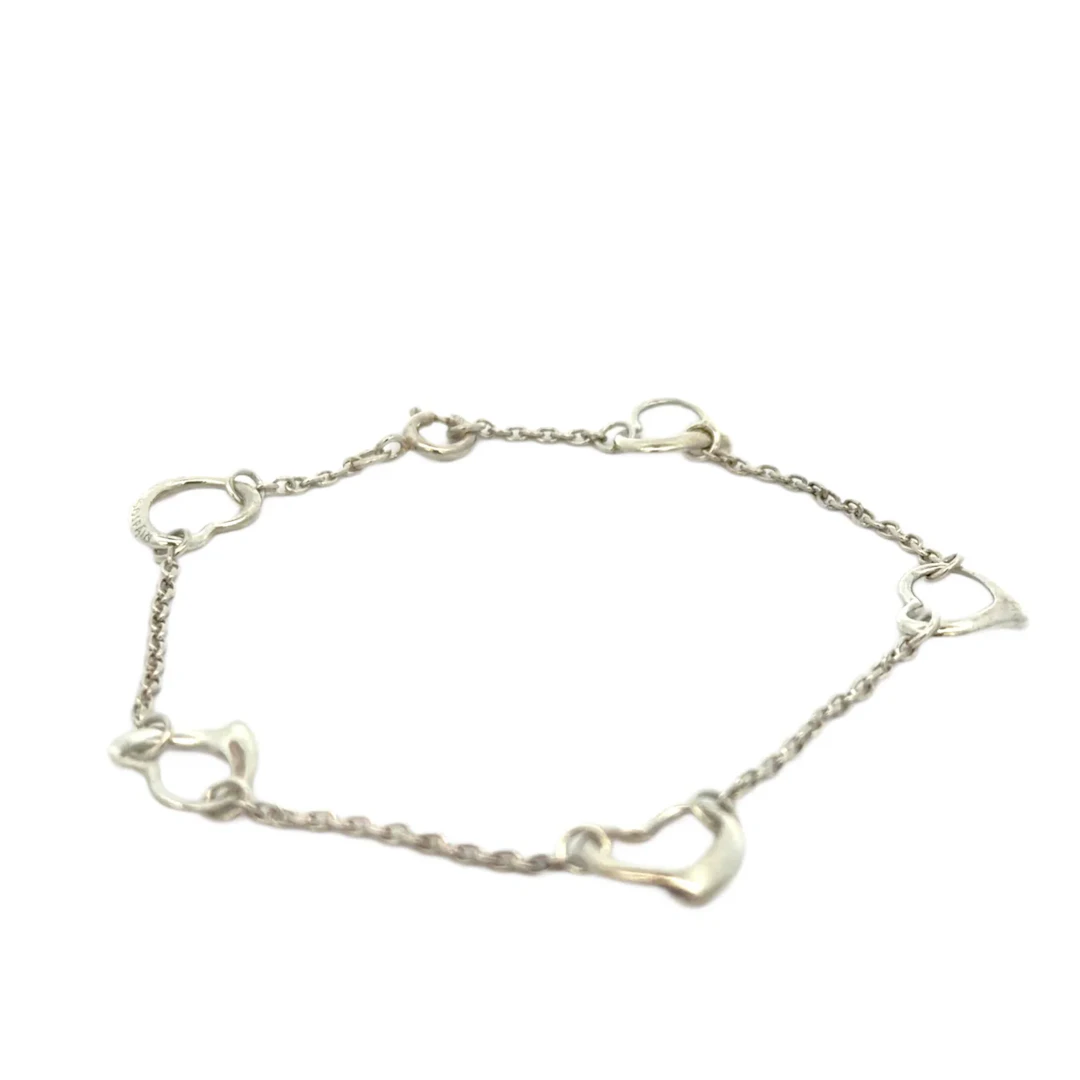 Tiffany & Co. Open Heart Five-Motif Sterling Silver Chain Bracelet