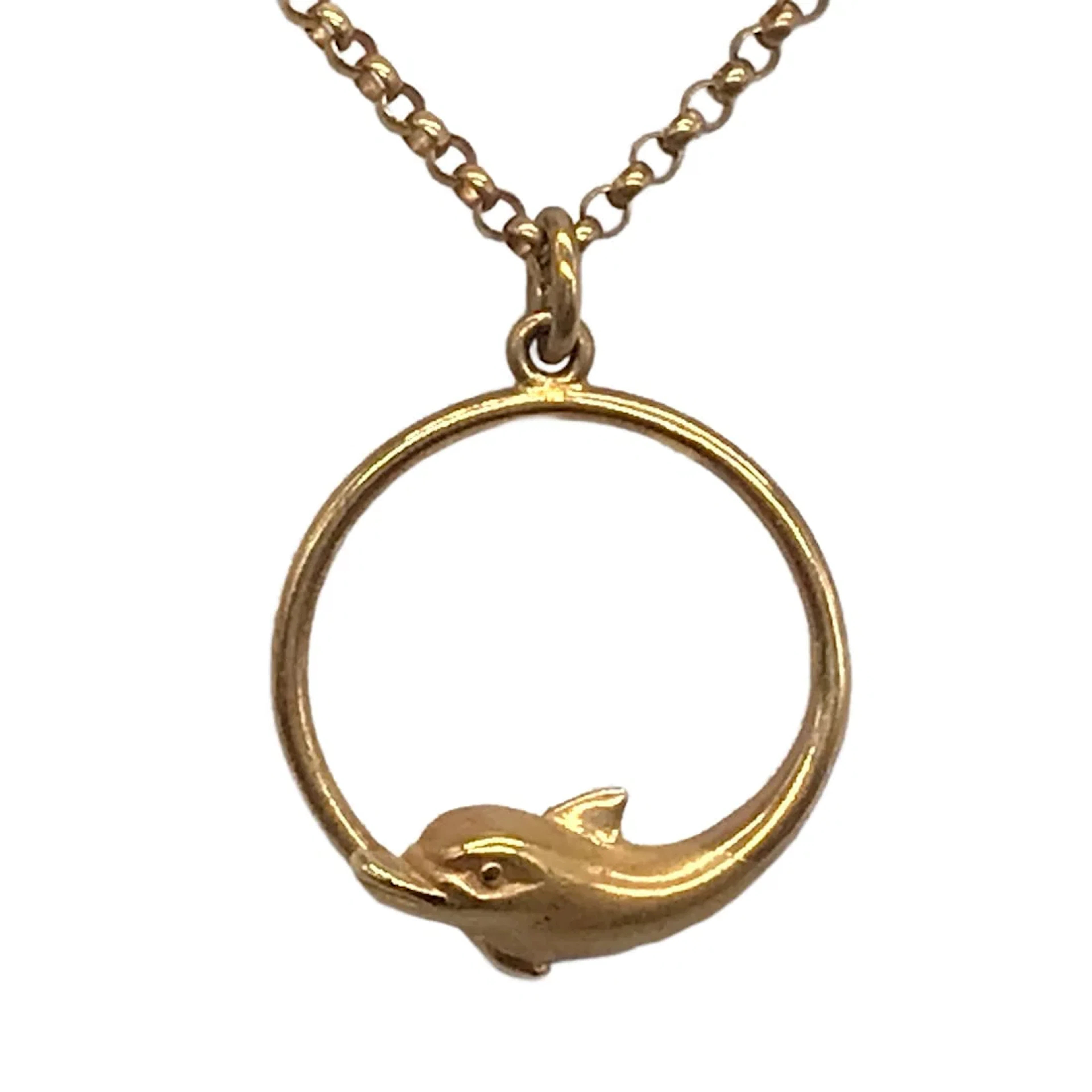 Carrera y Carrera 18K Yellow Gold Sculptural Dolphin Pendant Necklace
