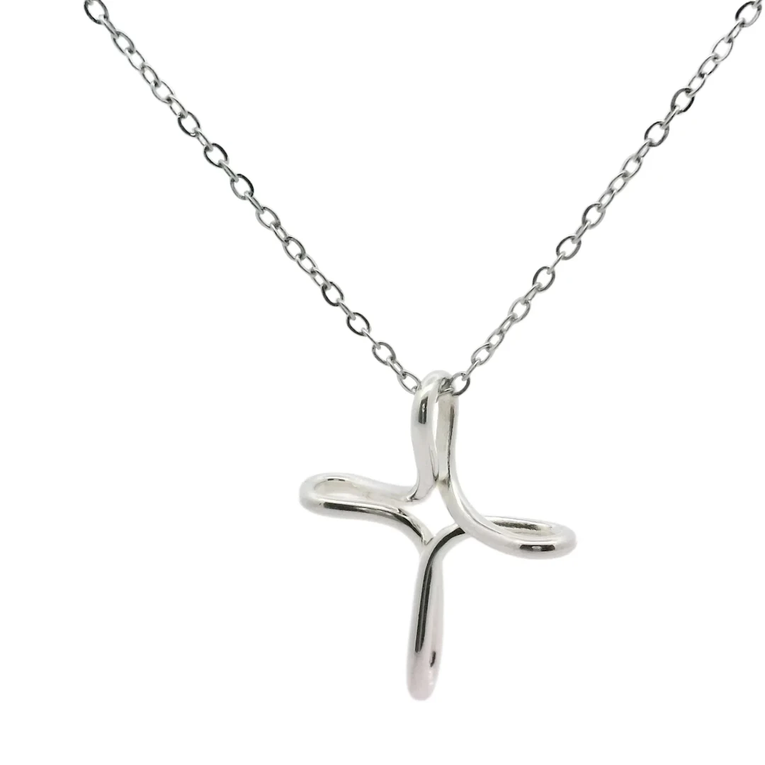 Tiffany & Co. Infinity Cross Sterling Silver Pendant Necklace