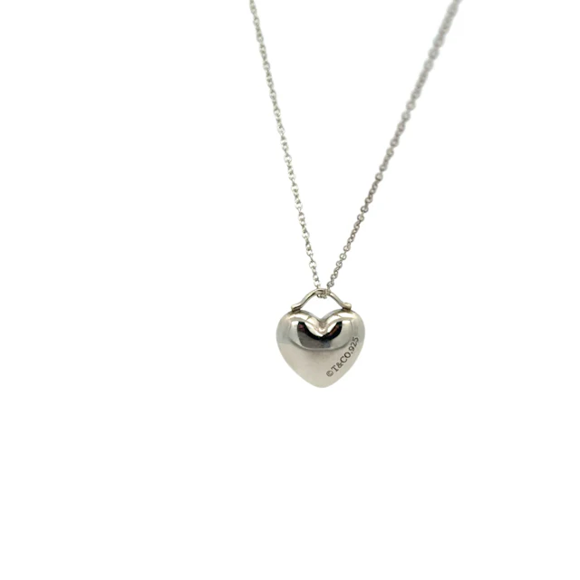 Tiffany & Co. 925 Sterling Silver Heart Pendant Necklace