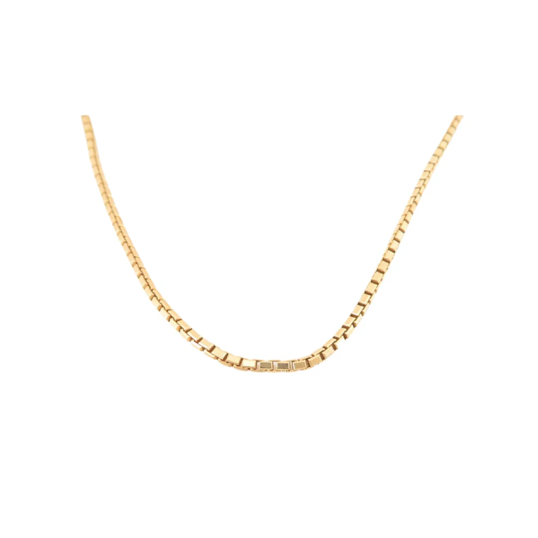 Cartier Venice Medium Box Link Chain 18K Yellow Gold Necklace