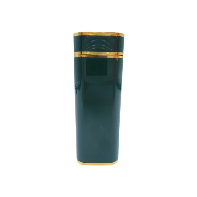 Cartier Vintage Dark Green and Gold Tone Metal Lighter