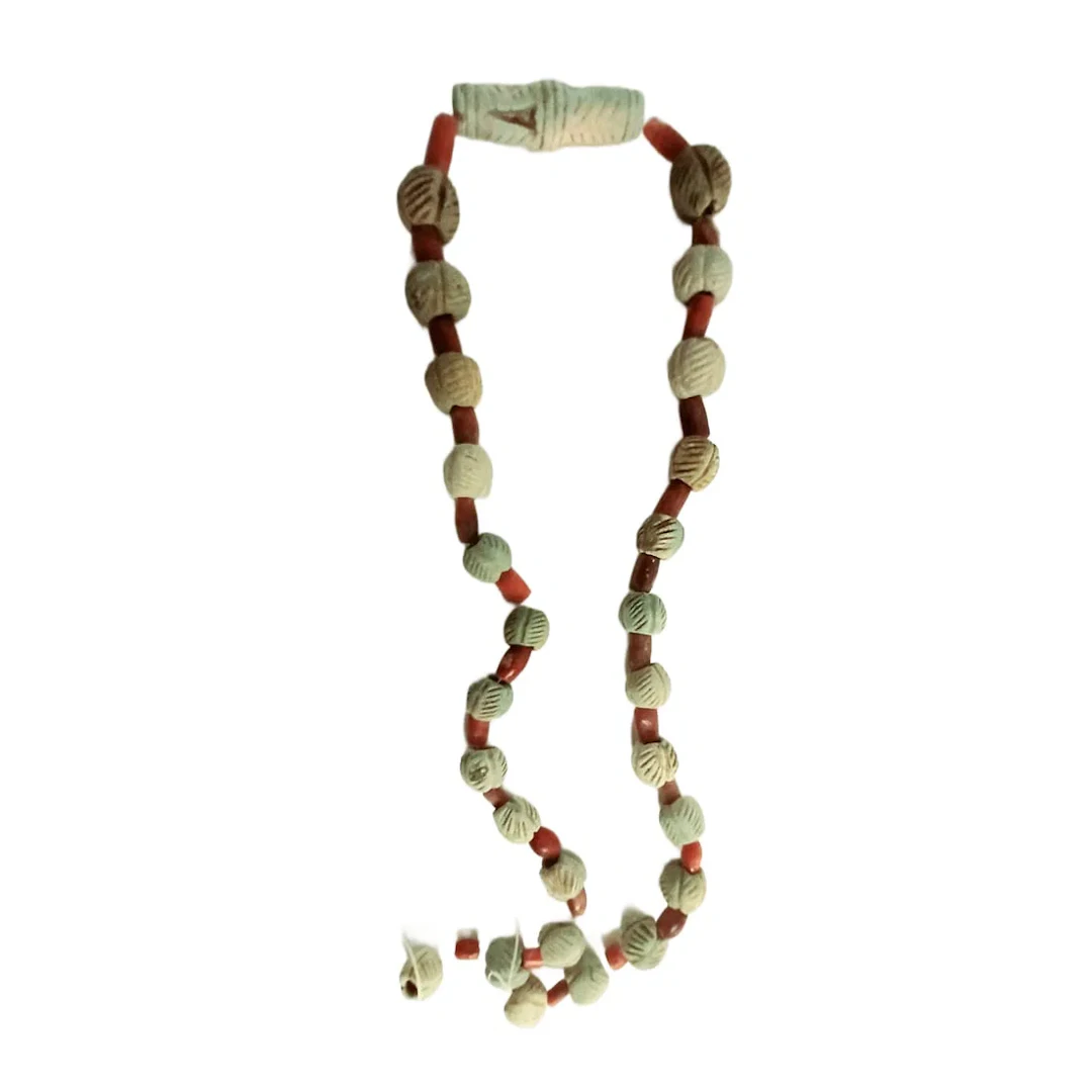 Ancient Faience & Carnelian Necklace I mil. BC