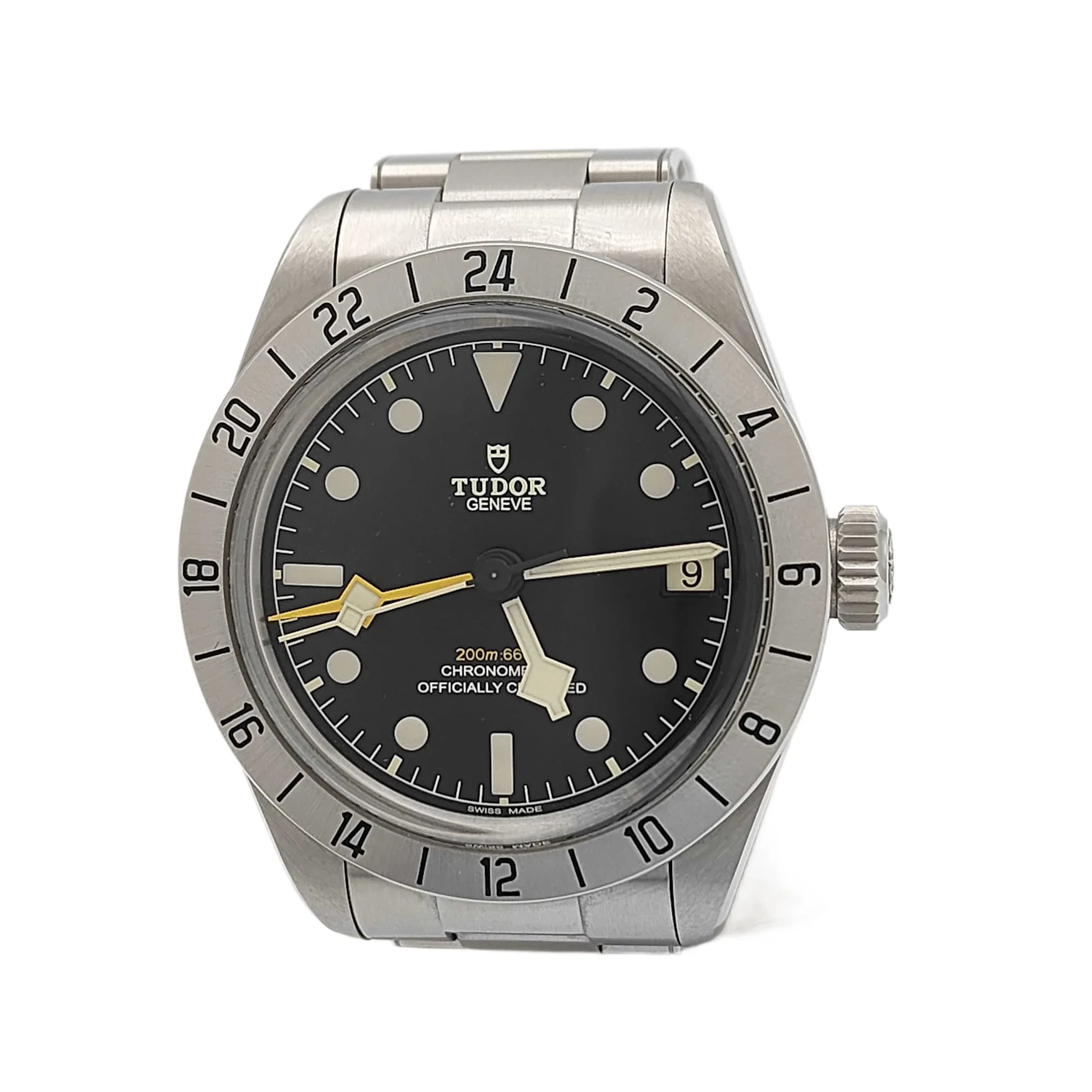 Tudor 79470 Men's Watch with Black Dial and Stainless Steel Bracelet