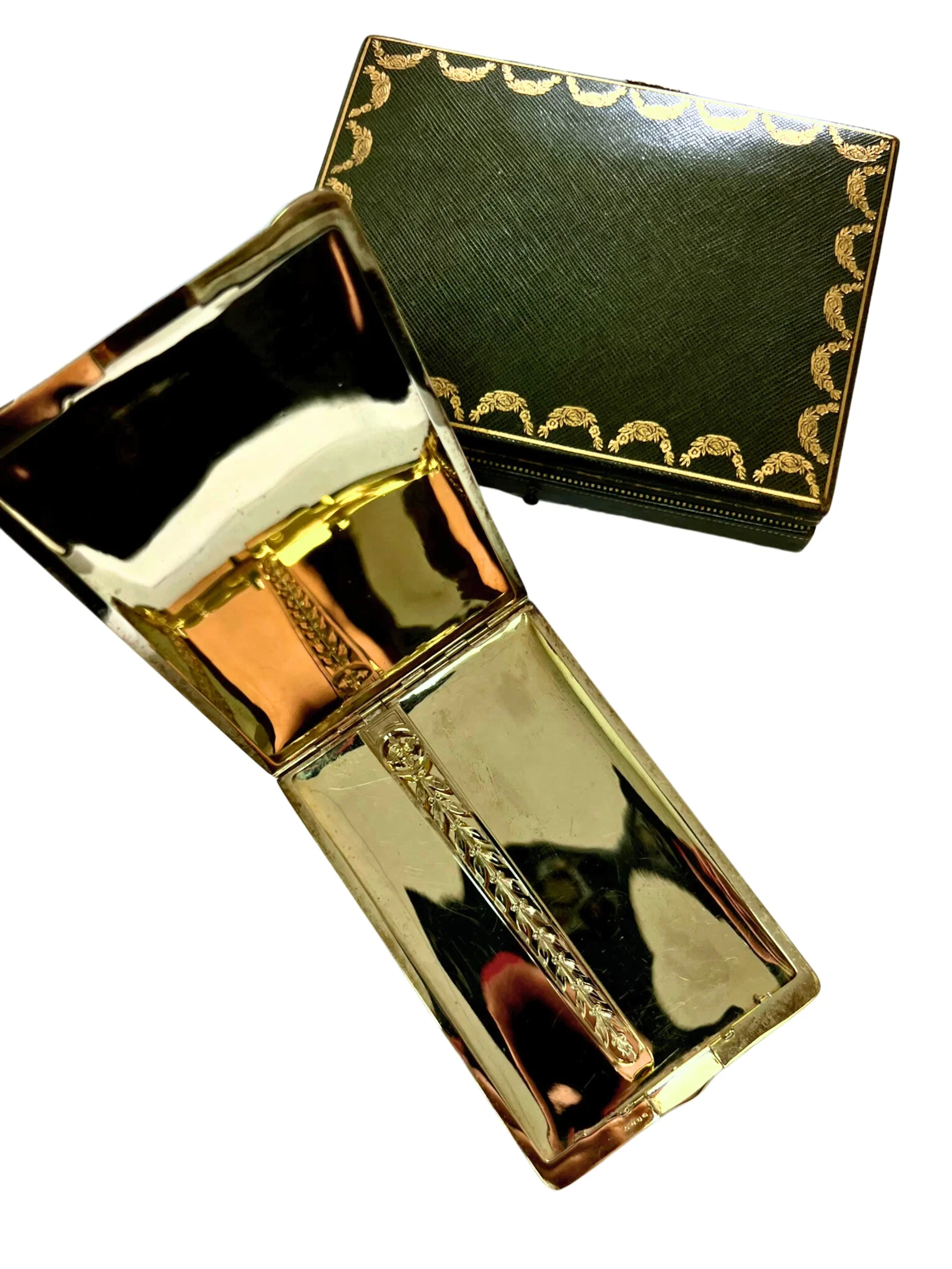 Cartier Antique Solid 14K Gold 20th Century Vintage Estate Cigarette Case