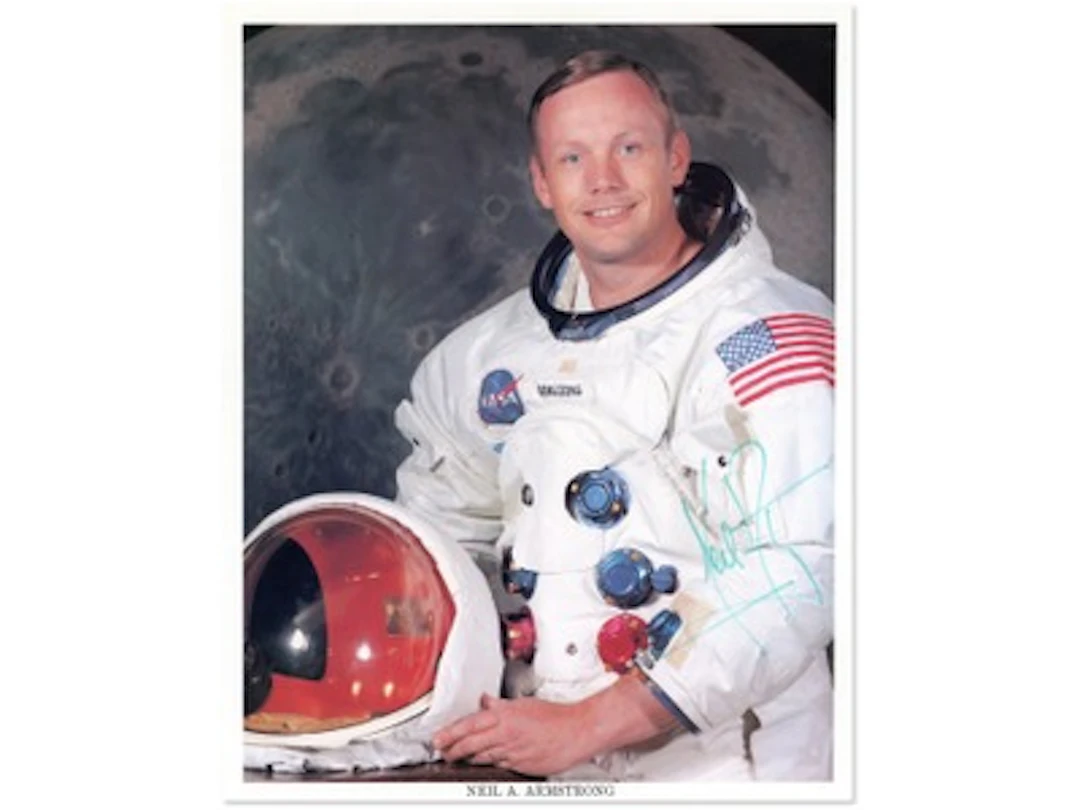 Neil Armstrong Signed NASA Portrait - Grad