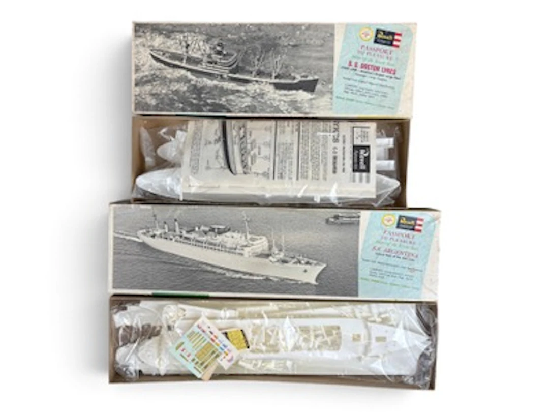 2 Revell 1961 Passport Series Ship Model Kits