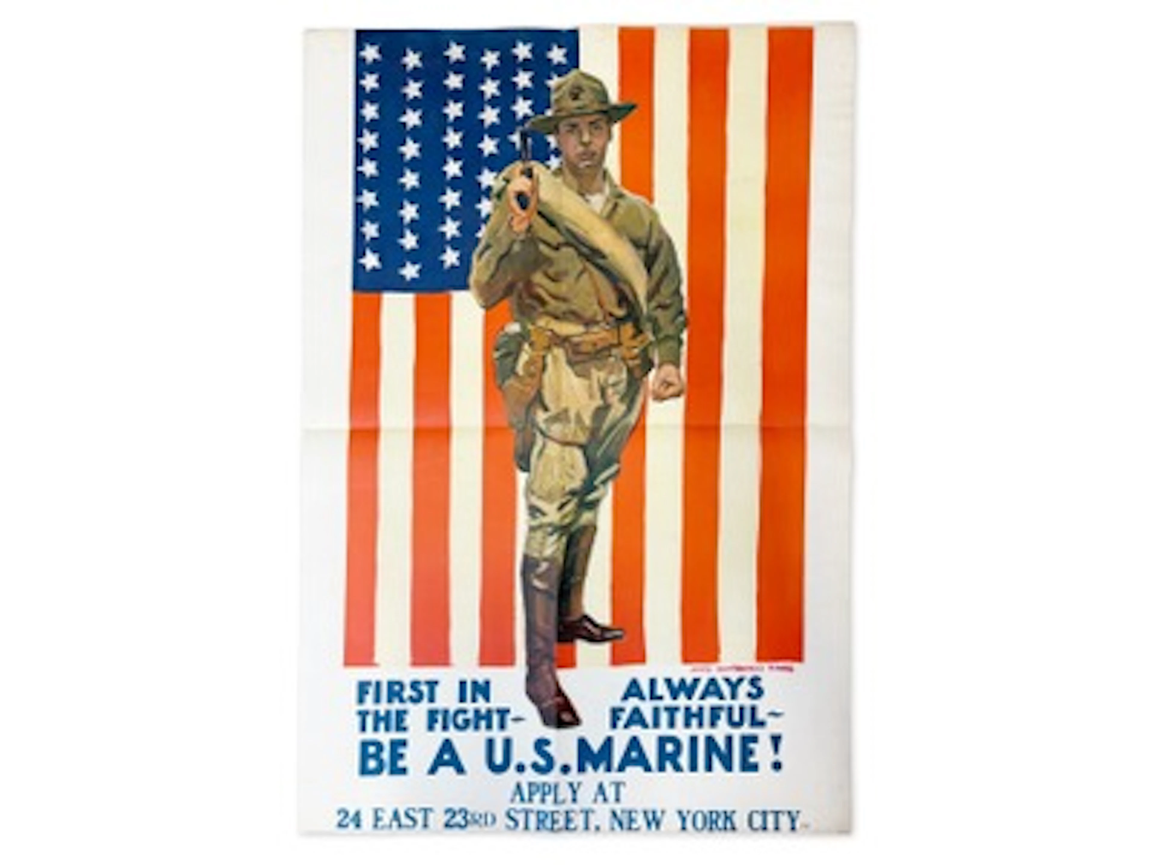 James Montgomery Flagg WWI Marines Poster