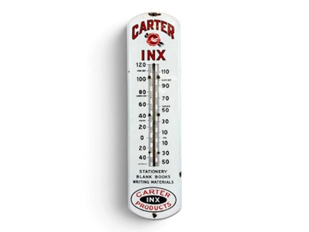 Porcelain Carter Inx Thermometer